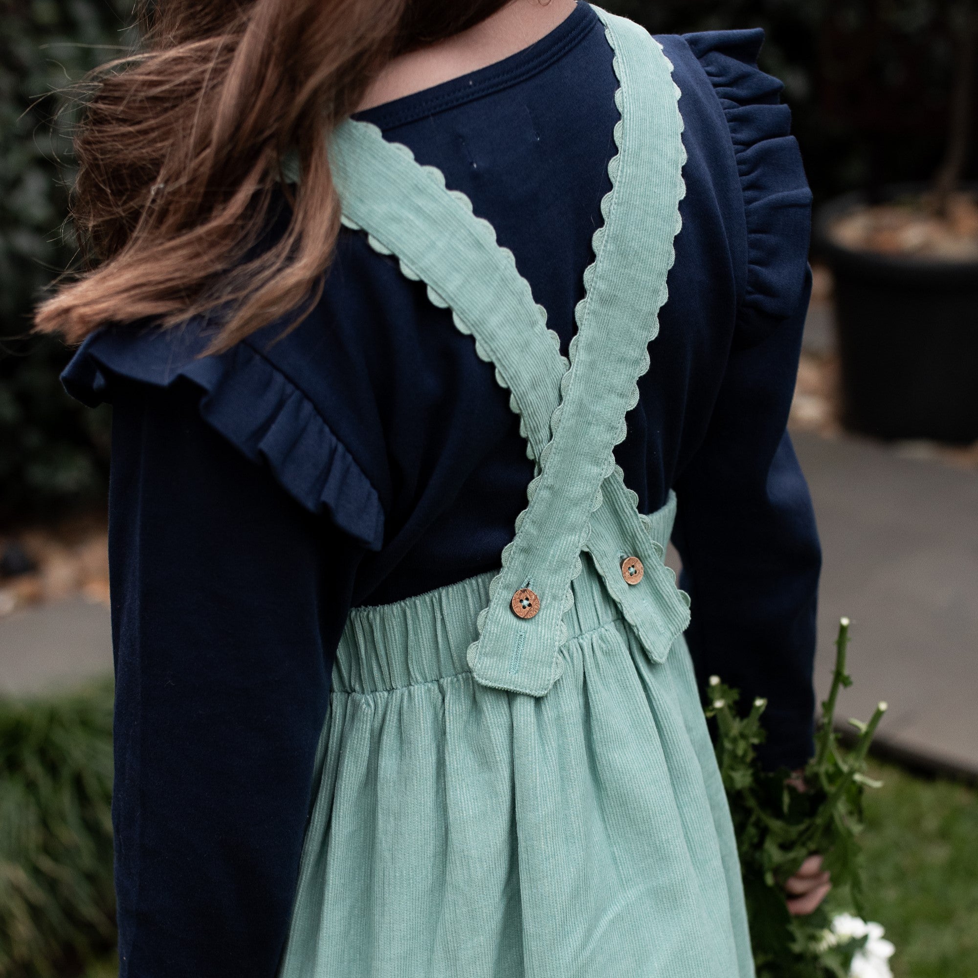Peggy Earla Pinafore - Seafoam