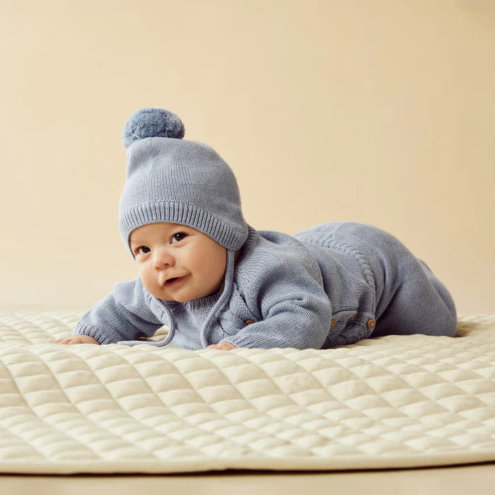 Wilson & Frenchy - Blue Speckle Knitted Legging with Feet