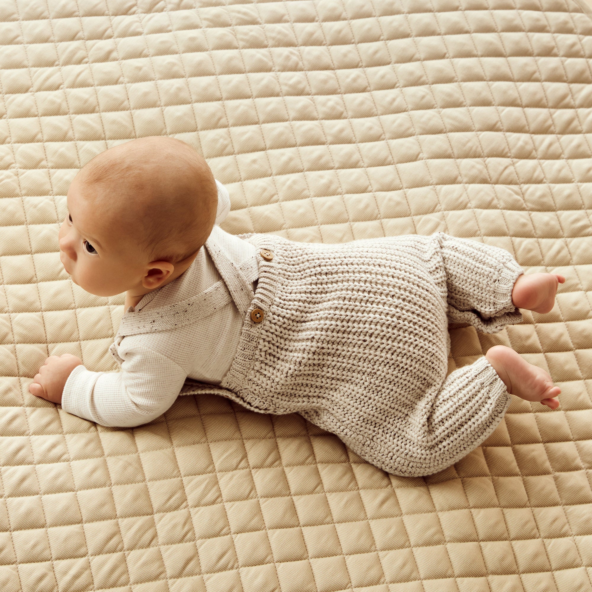 Wilson & Frenchy - Cookie and Cream Organic Knitted Overall