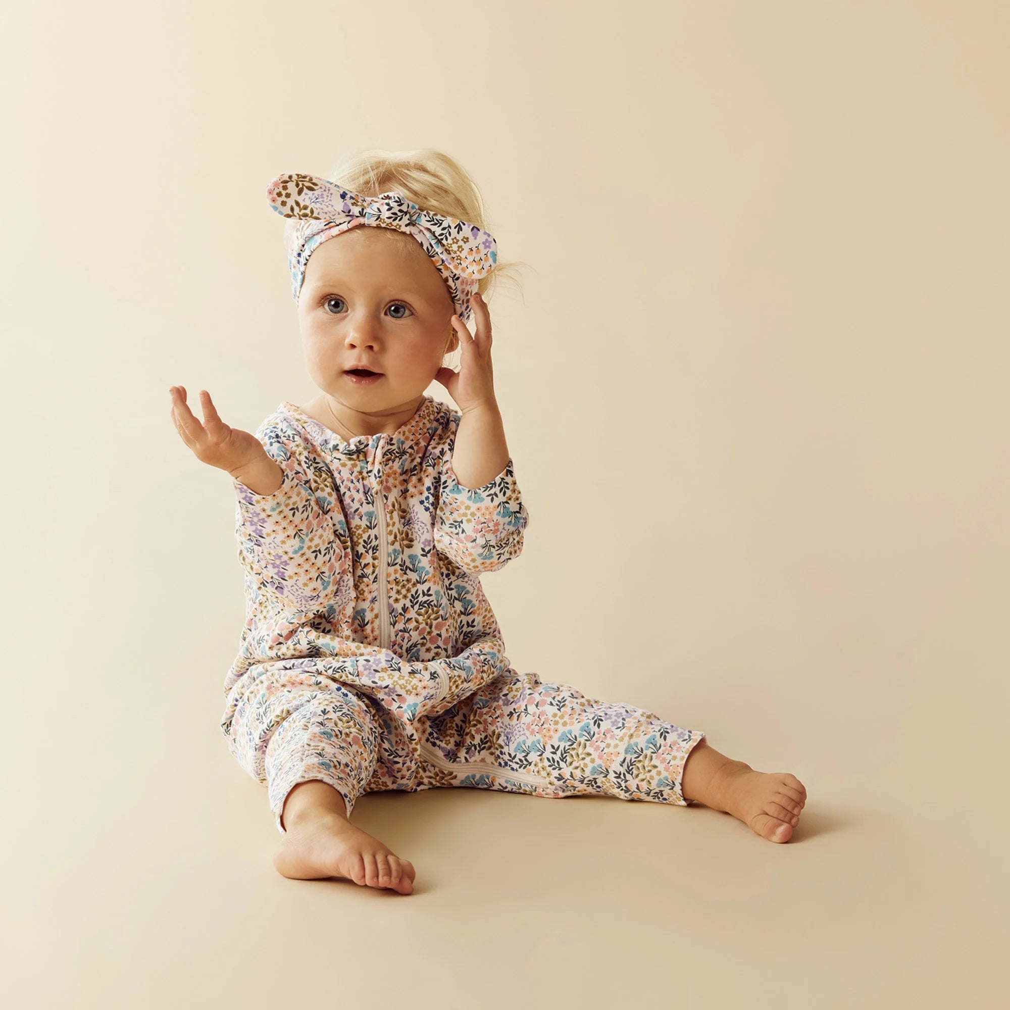 Wilson & Frenchy - Tiny Bloom Organic Terry Growsuit