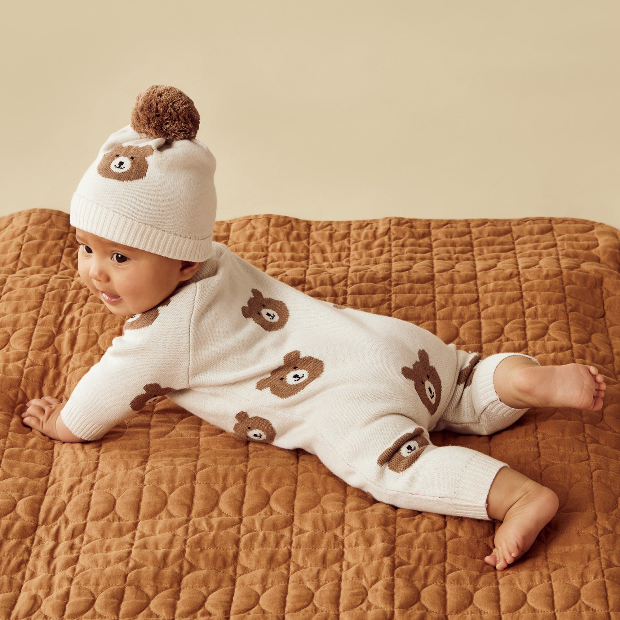 Wilson & Frenchy - Beary Cute Knitted Jacquard Growsuit