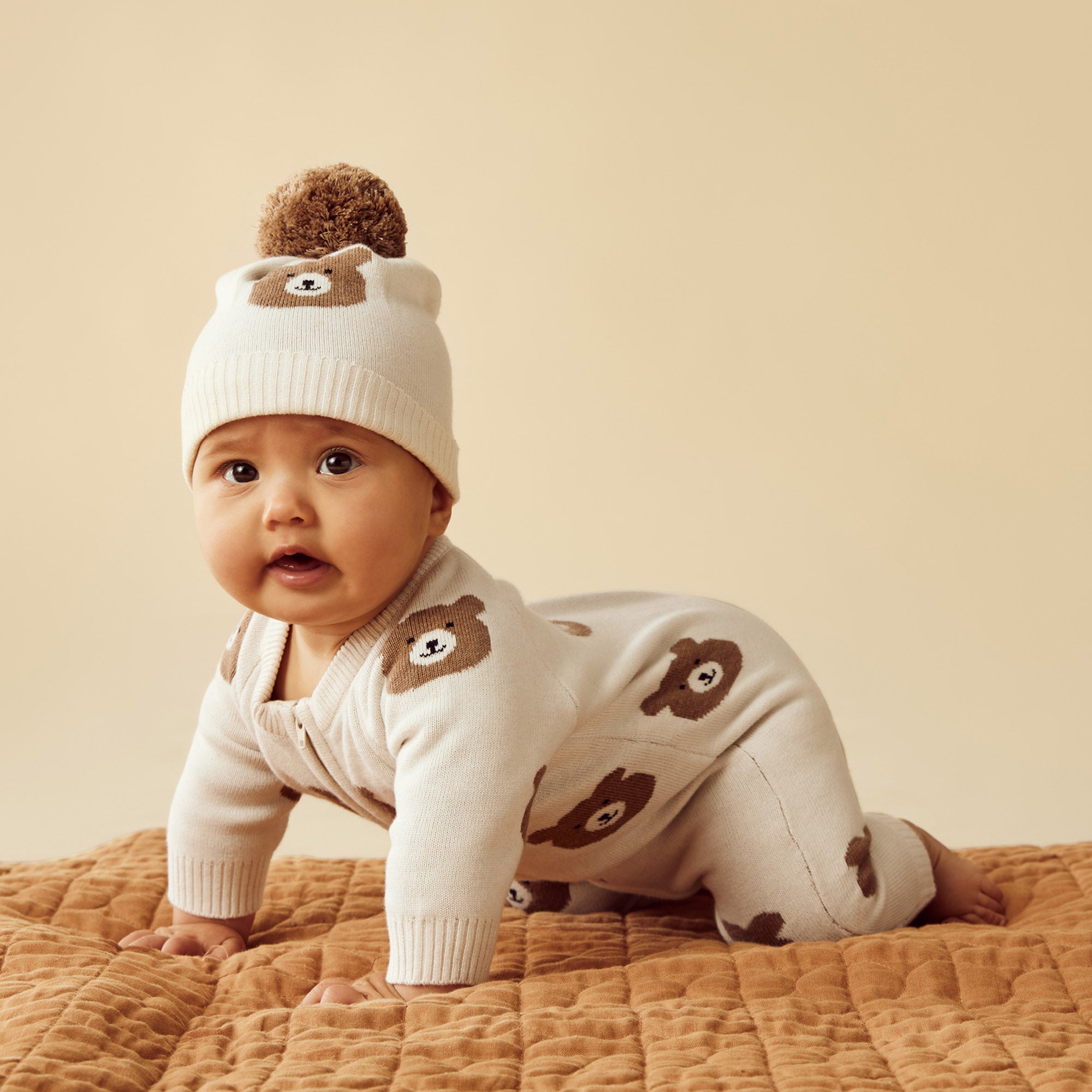 Wilson & Frenchy - Beary Cute Knitted Jacquard Growsuit
