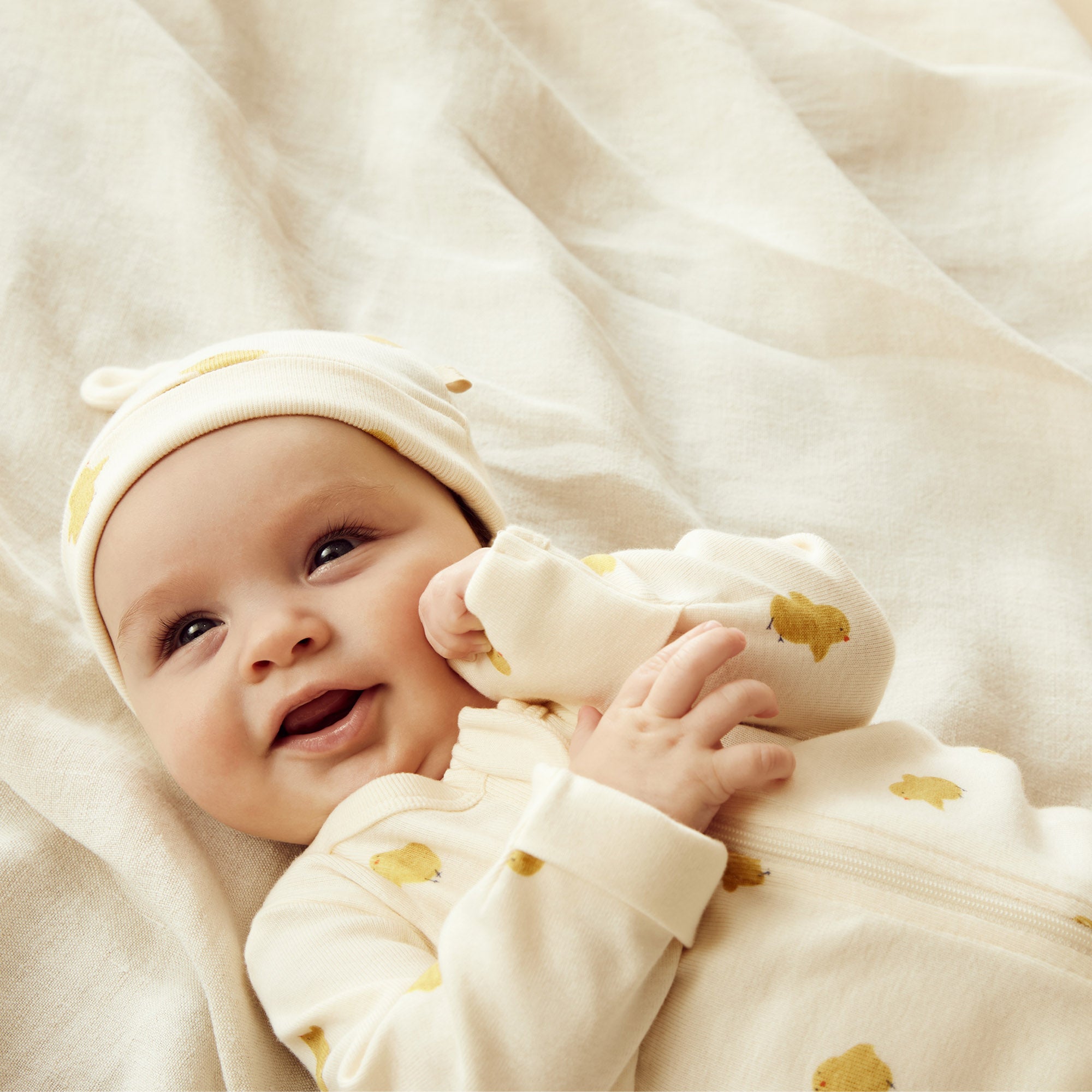 Wilson & Frenchy - Little Chick Organic Zipsuit with Feet