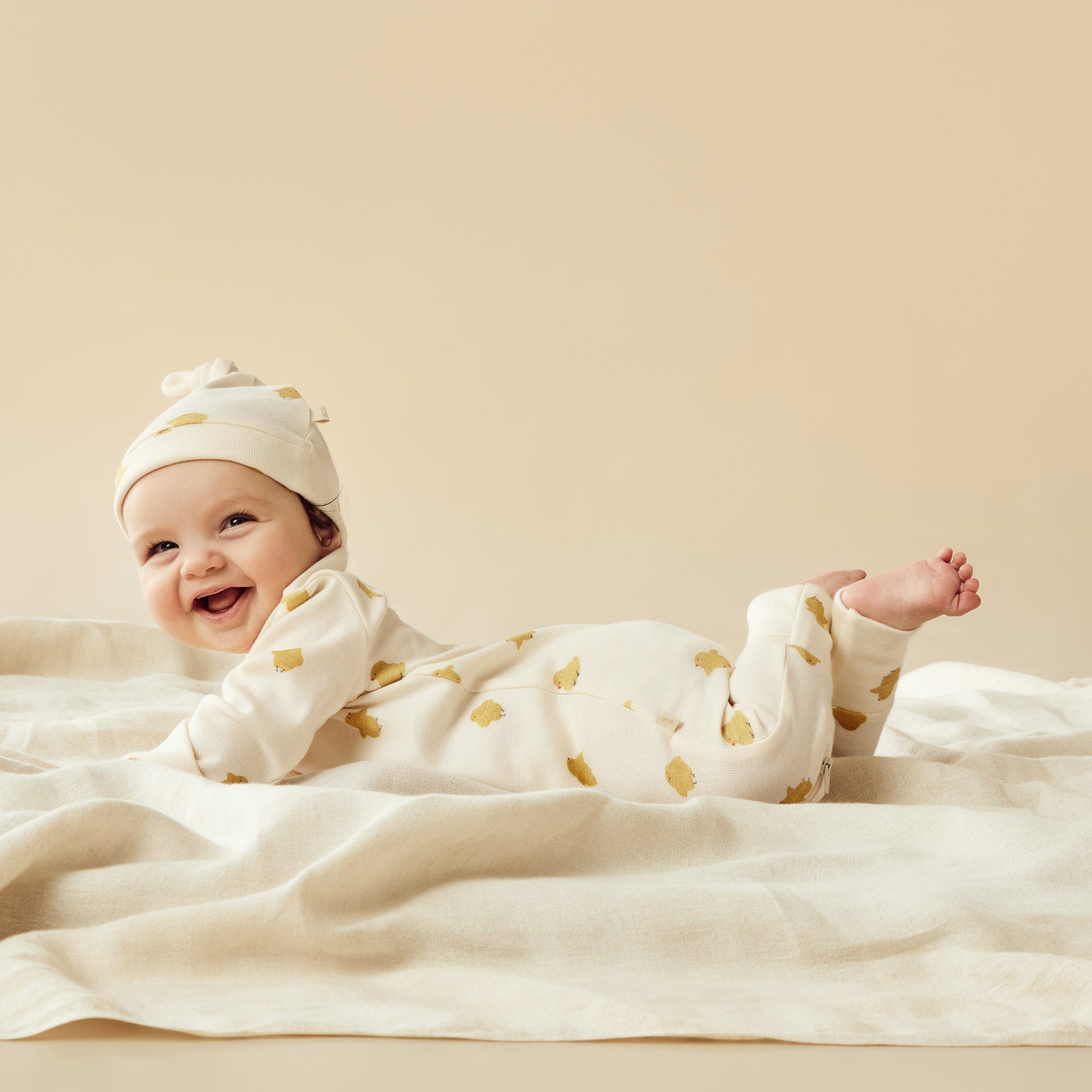 Wilson & Frenchy - Little Chick Organic Zipsuit with Feet