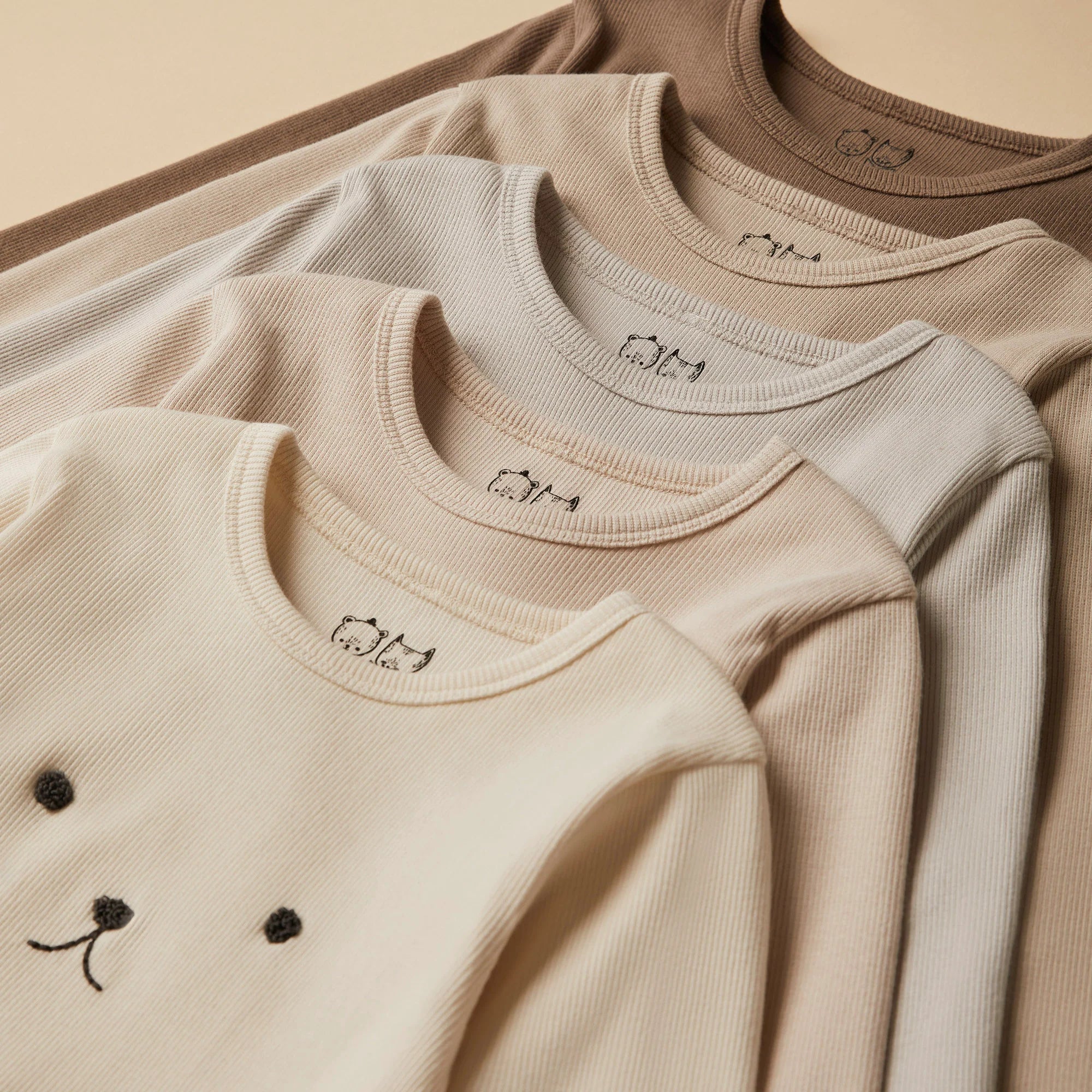 Wilson & Frenchy - Buttermilk Organic Rib Long Sleeved Pyjamas