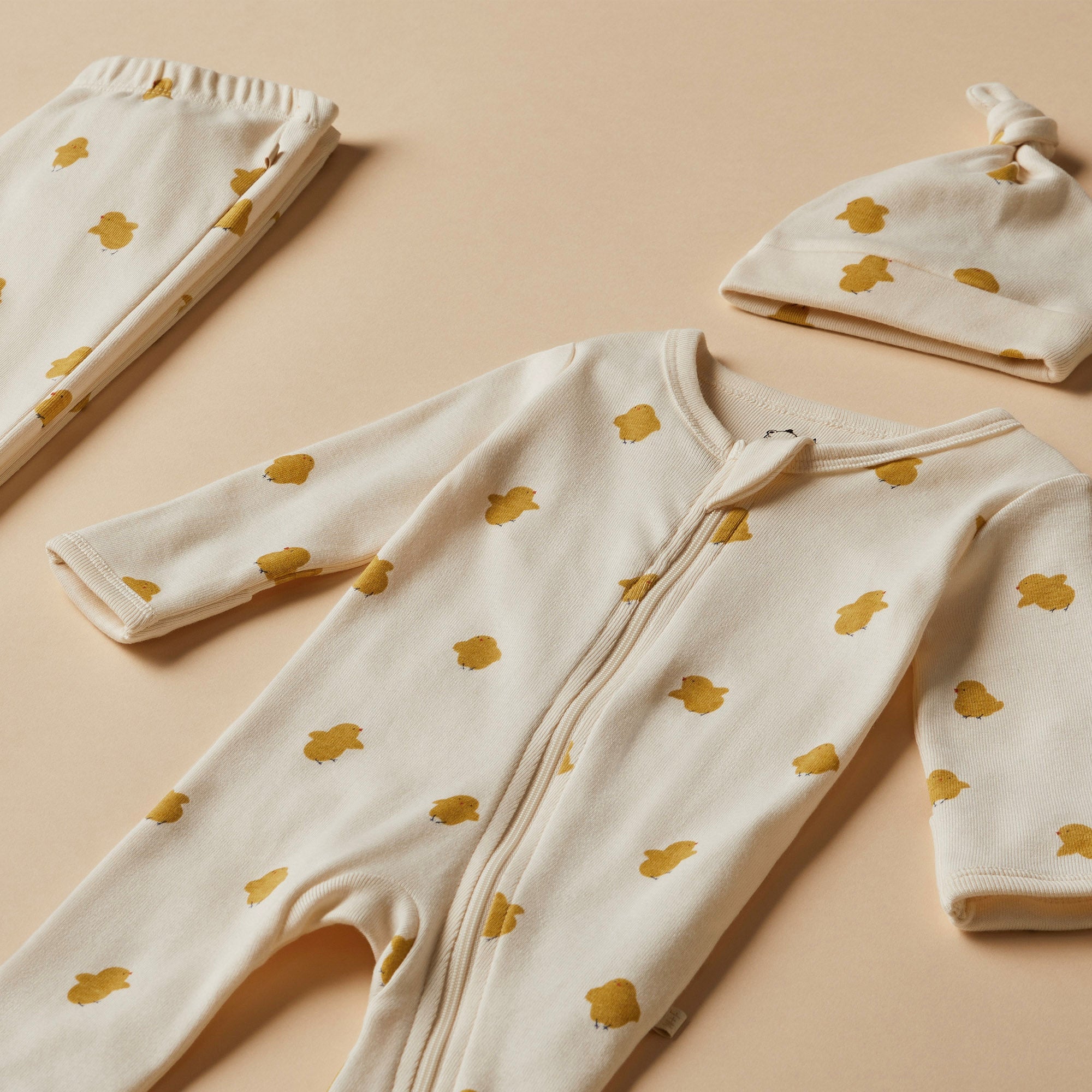 Wilson & Frenchy - Little Chick Organic Zipsuit with Feet