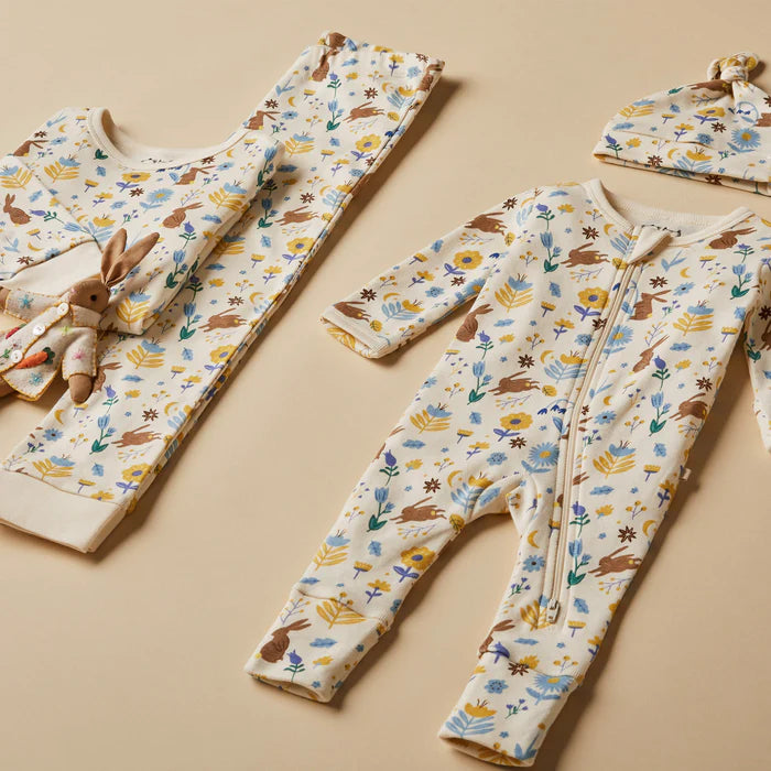 Wilson & Frenchy - Daisy Mae Organic Zipsuit with Feet