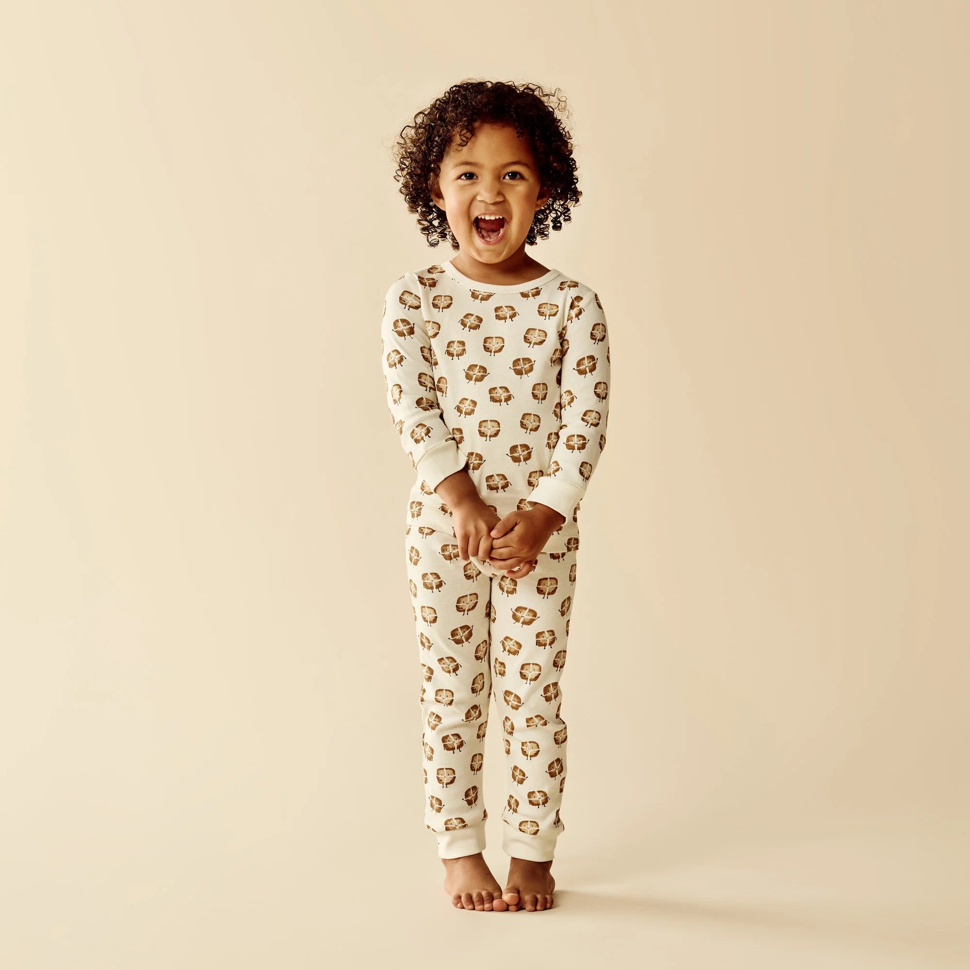 Wilson & Frenchy - Organic Long Sleeve Pyjamas - Hot Cross Buns