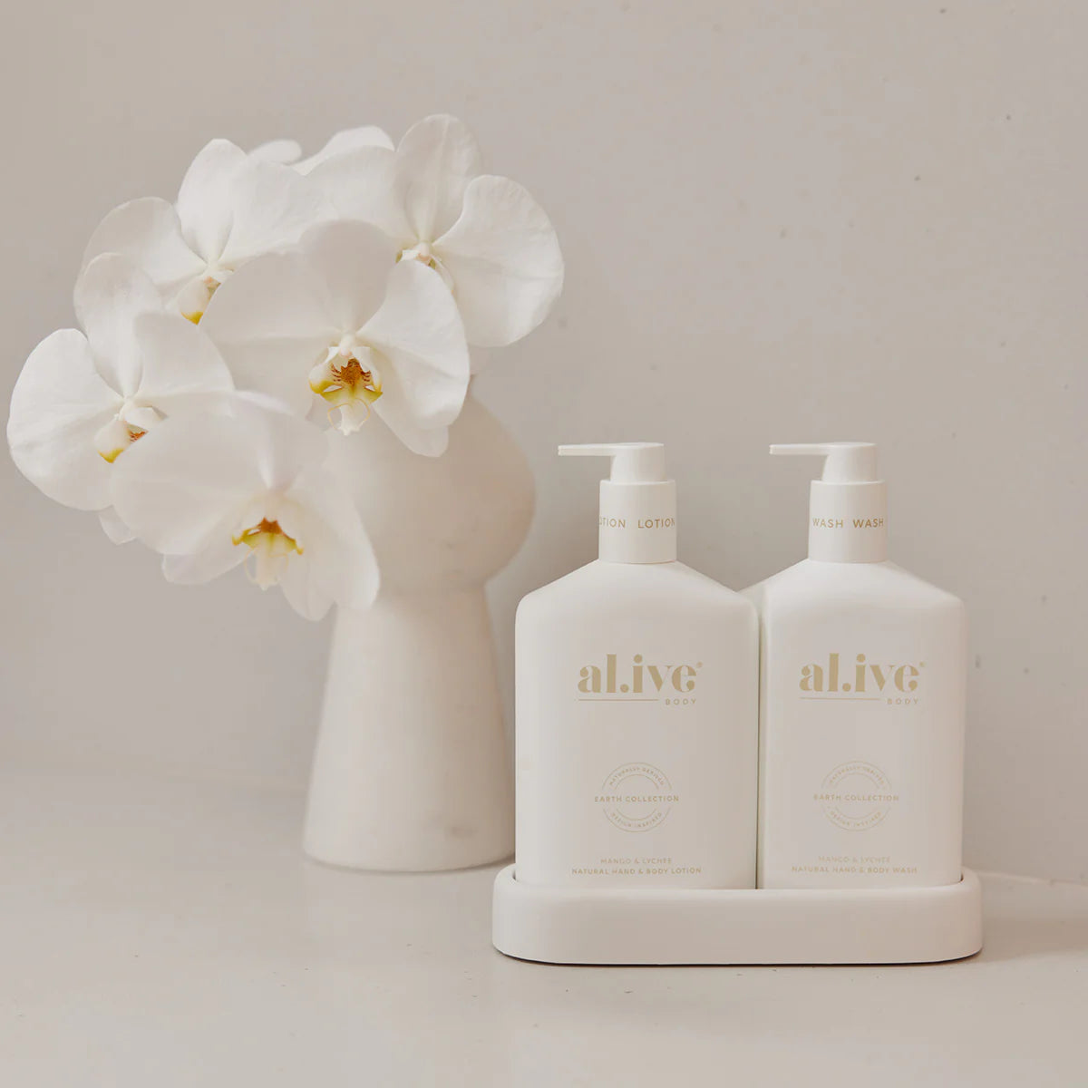 Al.ive - Wash & Lotion Duo + Tray - Mango & Lychee