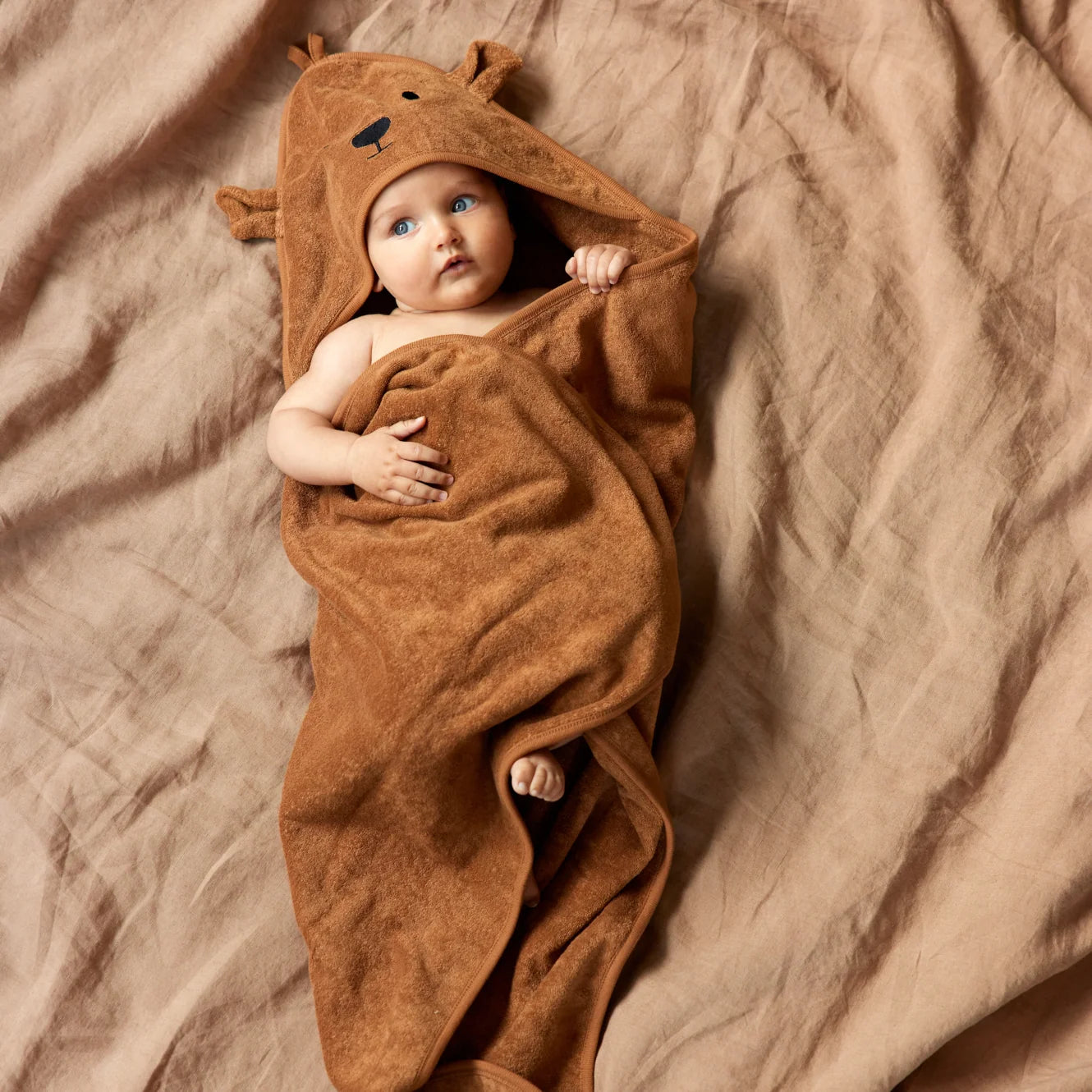 Nature Baby - Bear Hooded Towel - Hazelnut