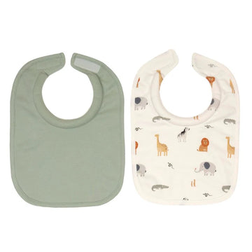 All 4 Ella - Roll Neck bibs 2pk - Wild Animals