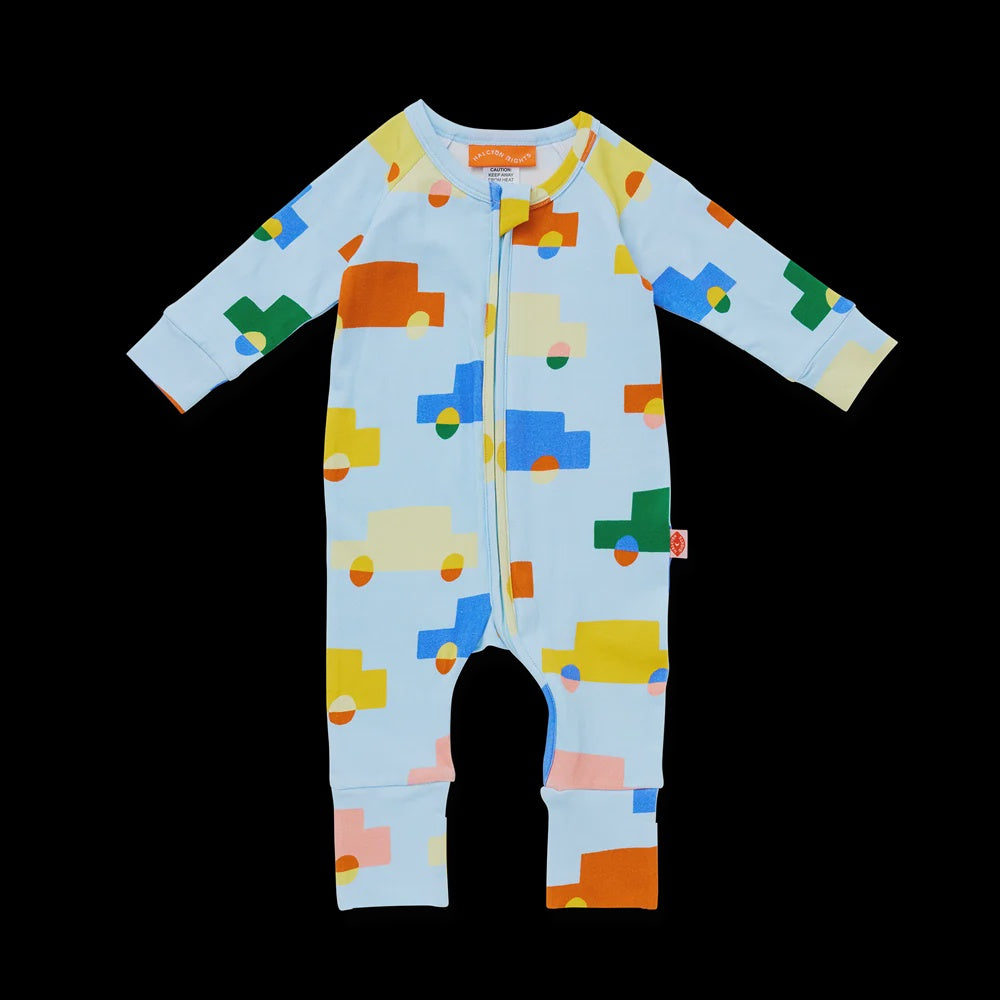 Halcyon Nights - Long Sleeve Romper - Beep Beep