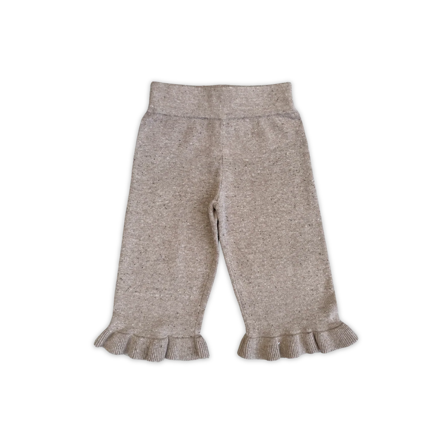 Grown - Organic Frill Knit Flares - Oatmilk