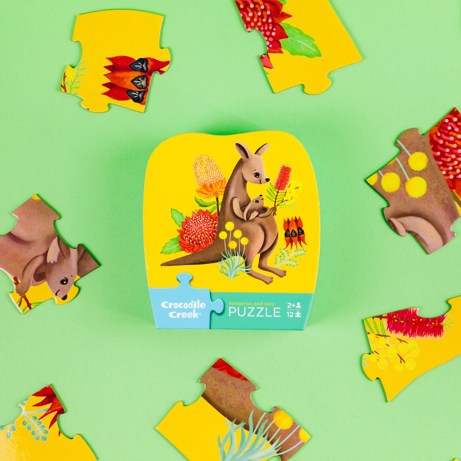 Crocodile Creek - 12 Pc Mini Puzzle - Kangaroo & Joey