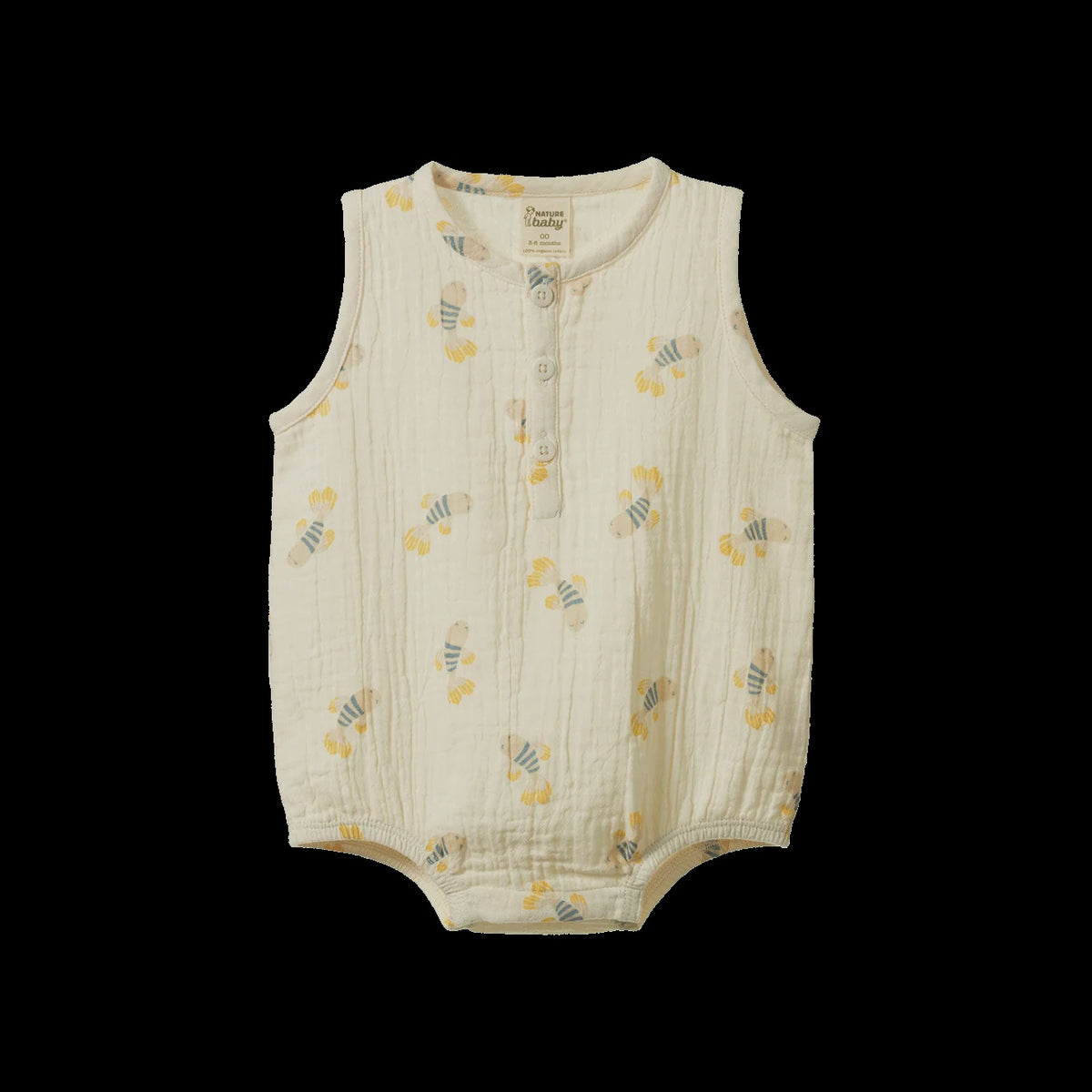 Nature Baby - Cedar Suit Muslin - Fish Fable Print