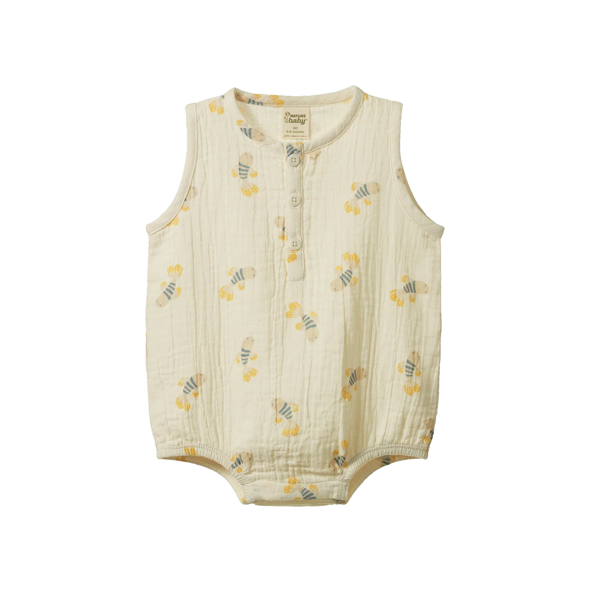 Nature Baby - Cedar Suit Muslin - Fish Fable Print
