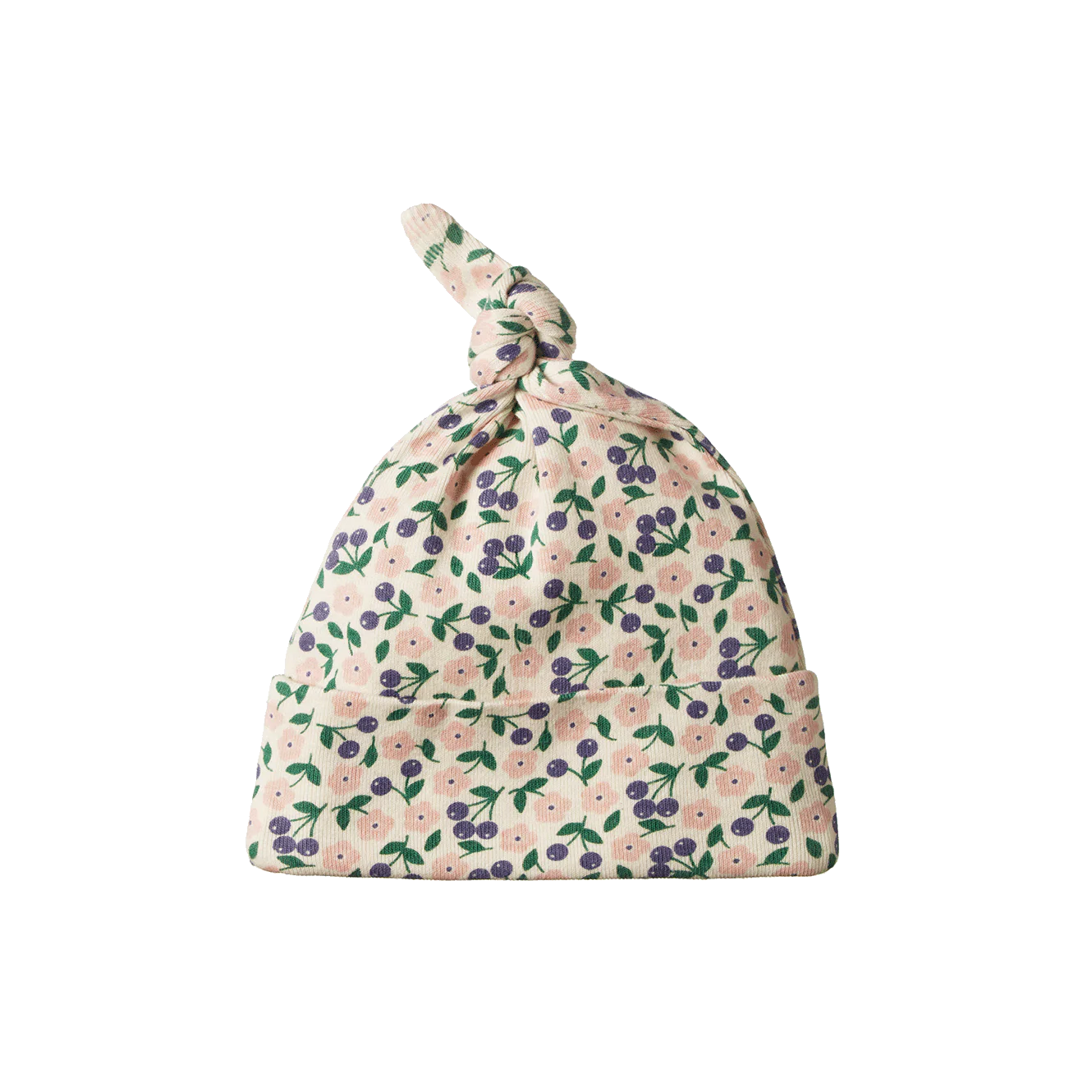 Nature Baby - Cotton Knotted Beanie - Briarwood Print