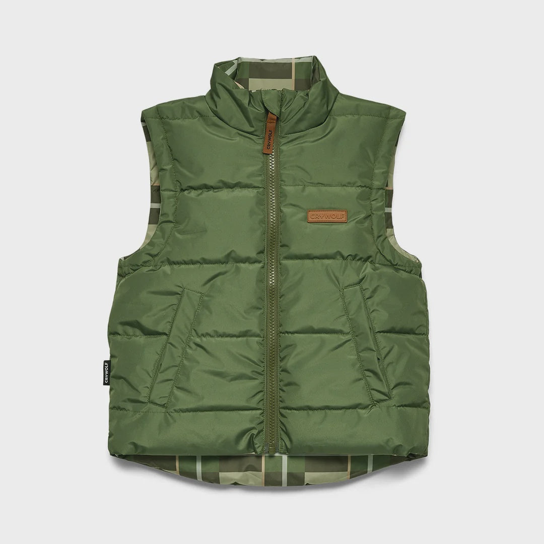 Crywolf Reversible Eco-Vest - Field Plaid