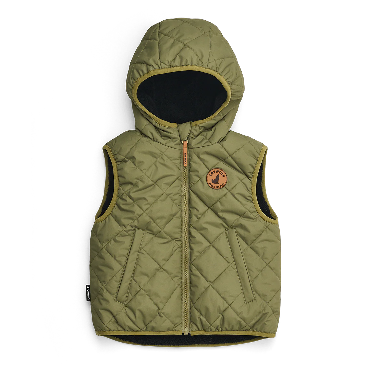 Crywolf - Reversible Yeti Vest - Fern & Black