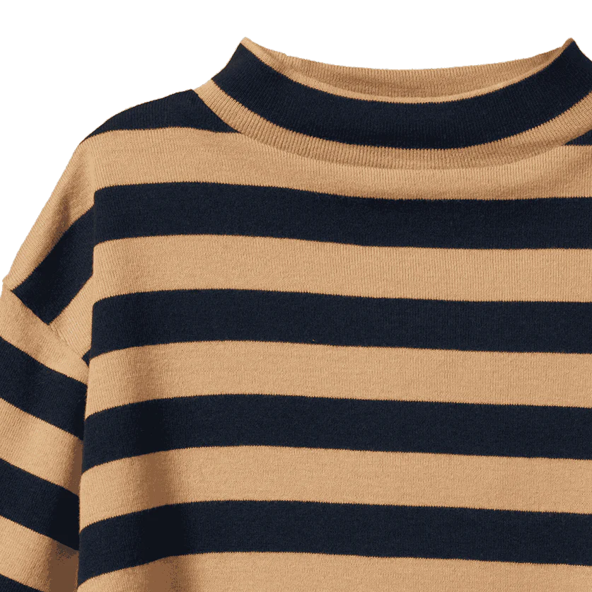 Nature Baby - Navy& Caramel Stripe