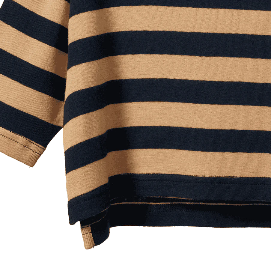 Nature Baby - Navy& Caramel Stripe