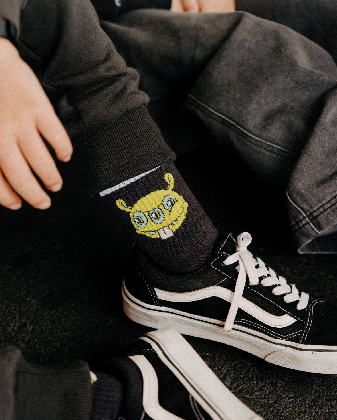 Band of Boys - Charcoal Monster Socks