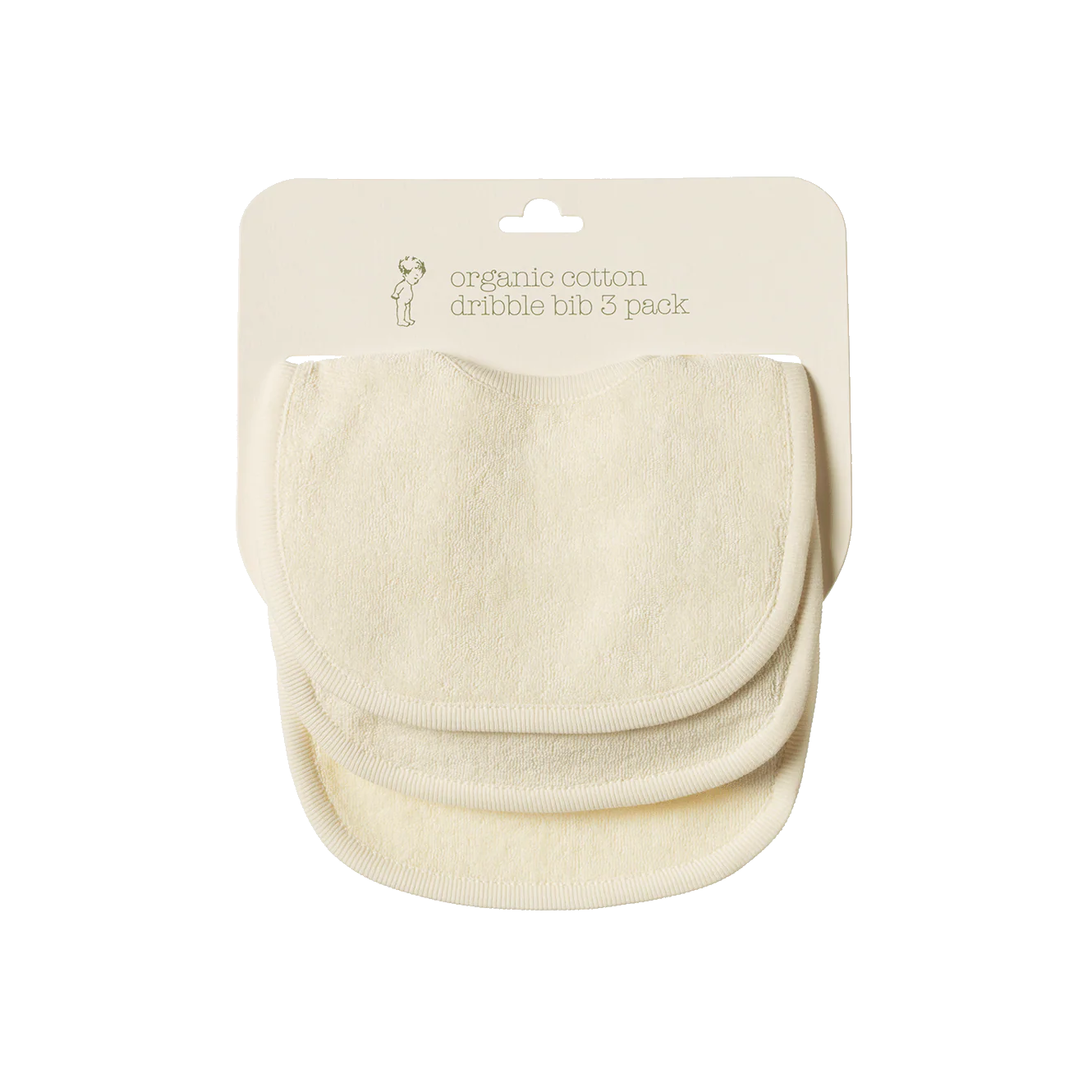 Nature Baby - Dribble Bib 3 Pack - Natural