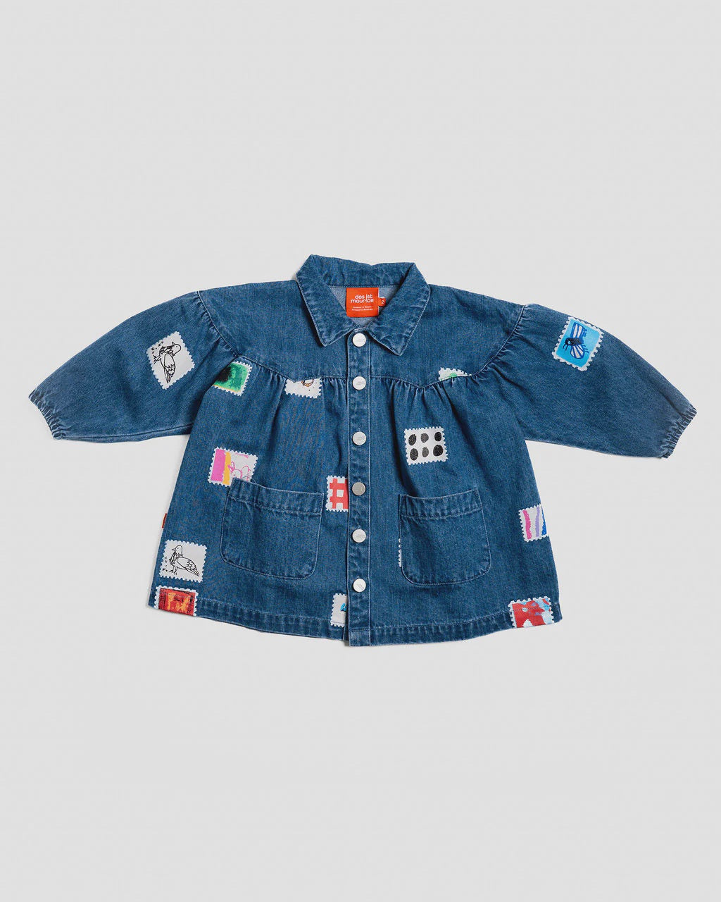 Das Ist Maurice - Denim Smock Dress - Stamps