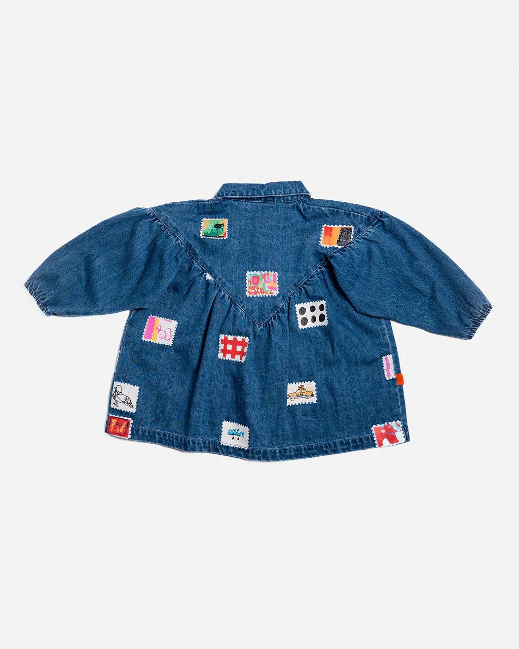 Das Ist Maurice - Denim Smock Dress - Stamps