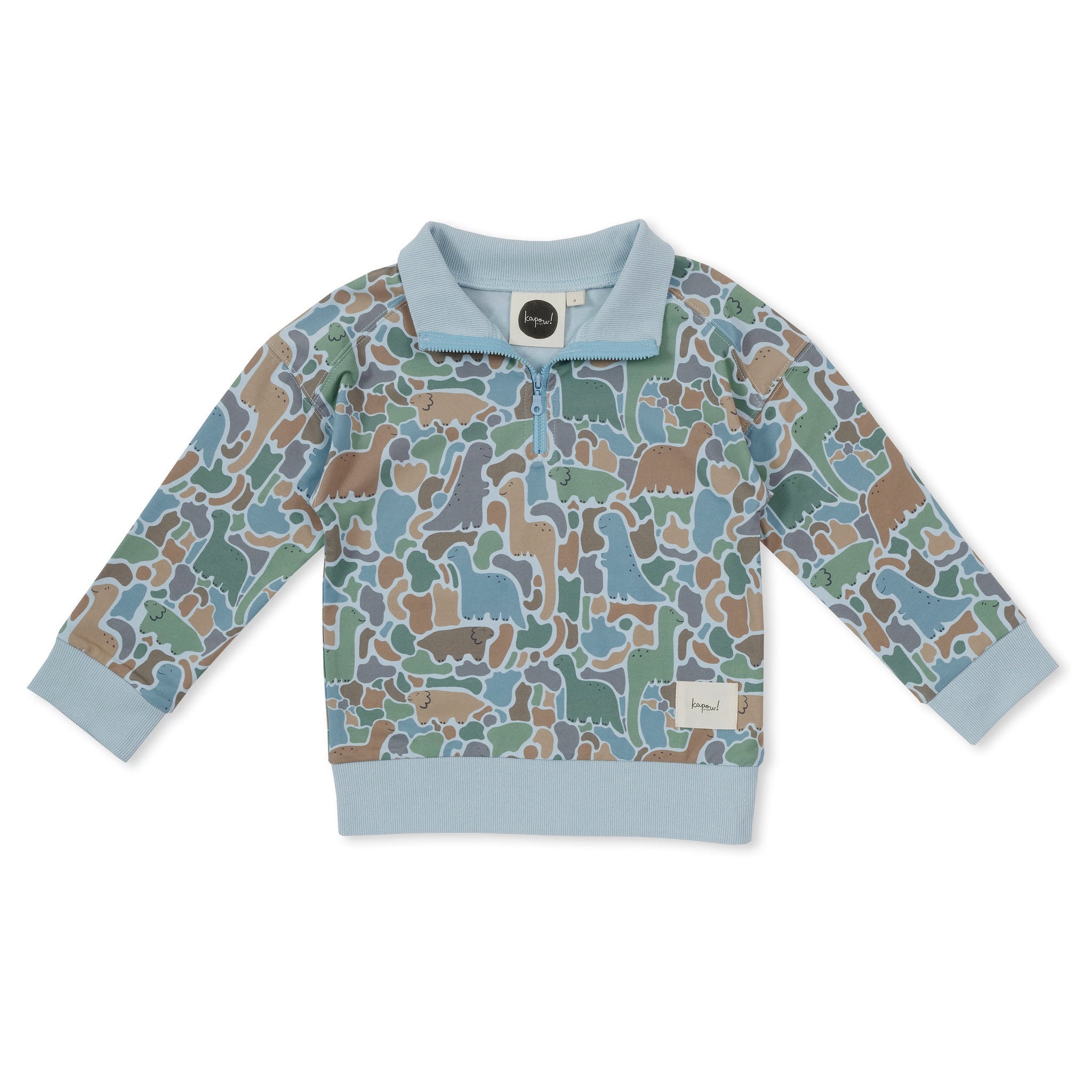 Kapow Kids - Dino-Saw Half Zip Sweater