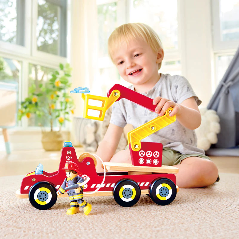 Hape -  Siren & Lights Toy Fire Truck