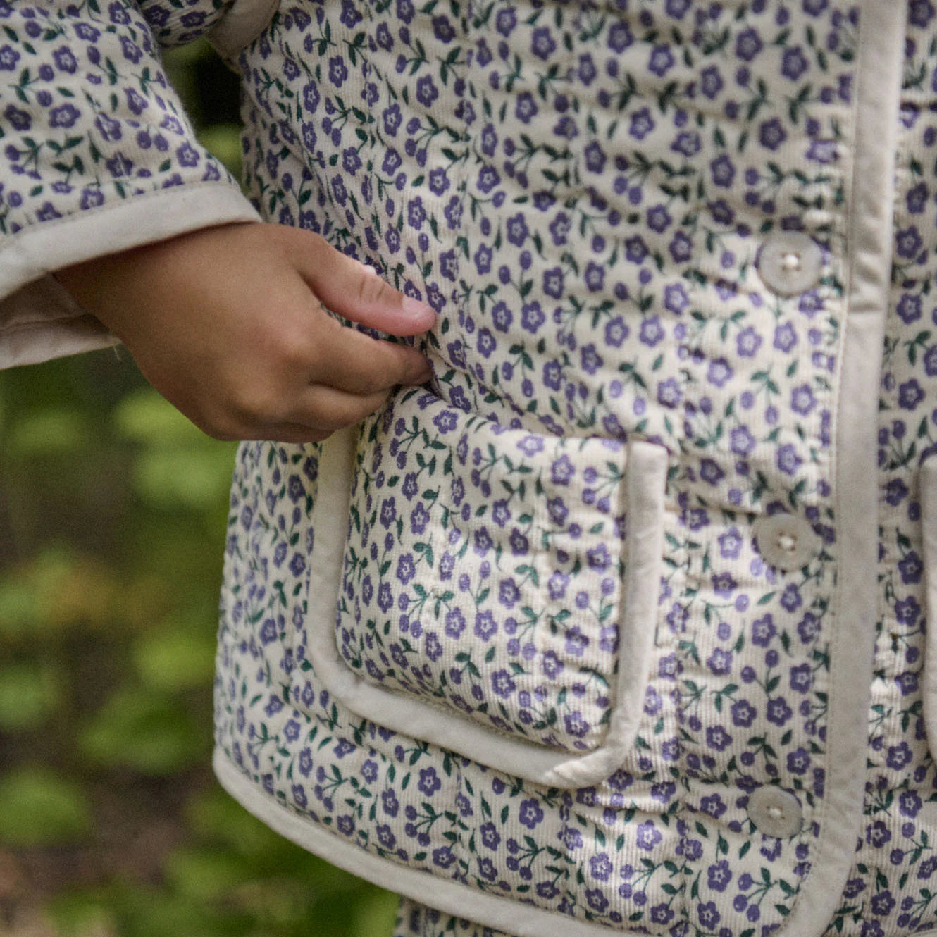 Nature Baby - Edith Quilted Jacket - Briarwood Heron Print