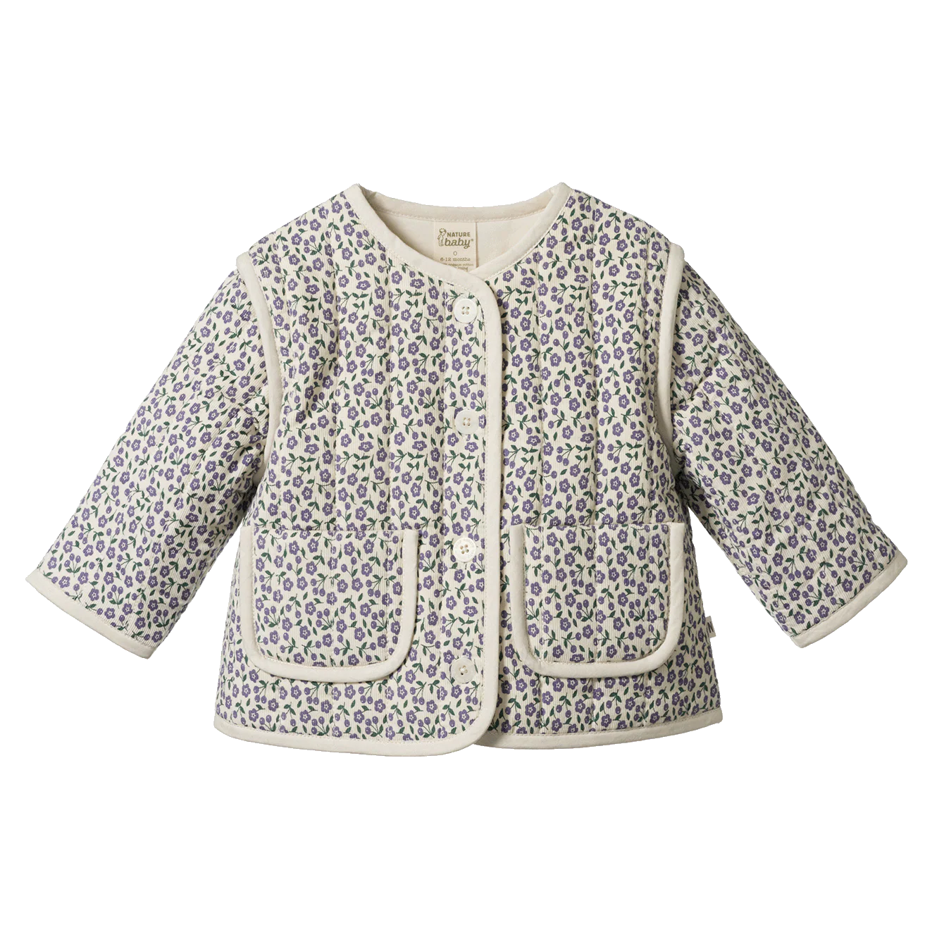 Nature Baby - Edith Quilted Jacket - Briarwood Heron Print