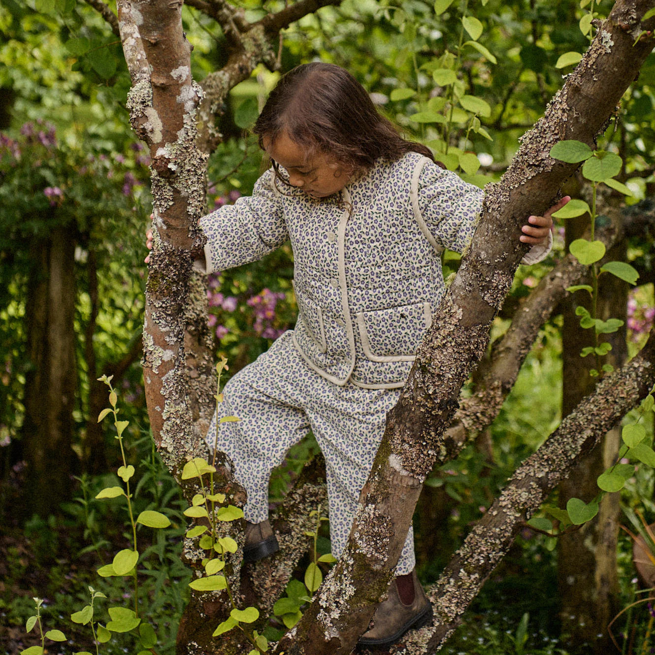 Nature Baby - Edith Quilted Jacket - Briarwood Heron Print