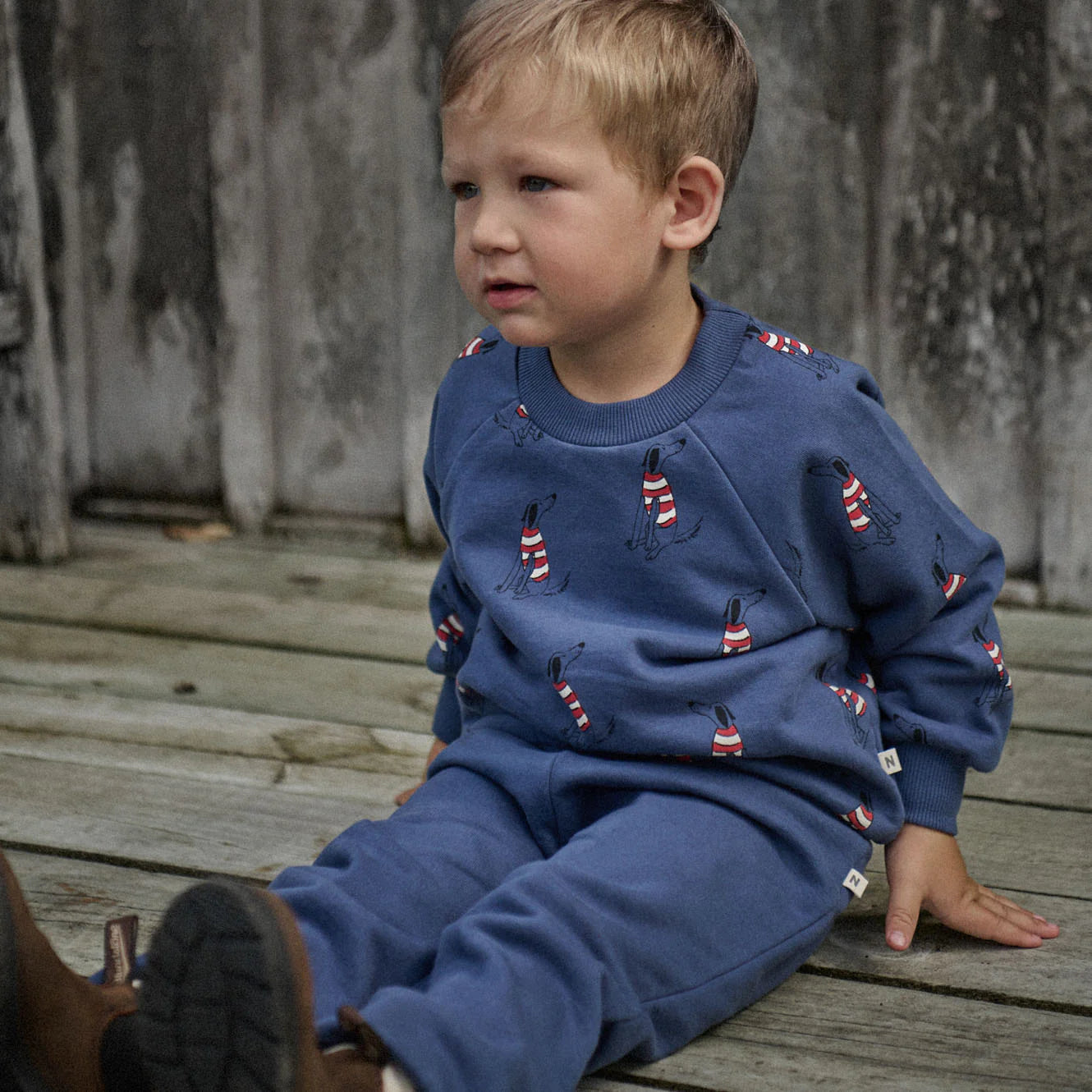 Nature Baby - Emerson Sweater - Best Friend Print Indigo