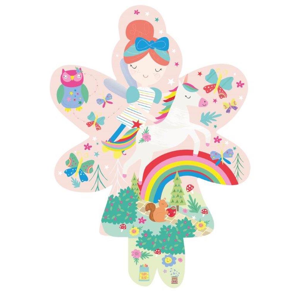 Floss & Rock 20 Pc Shaped Jigsaw Puzzle Rainbow Fairy