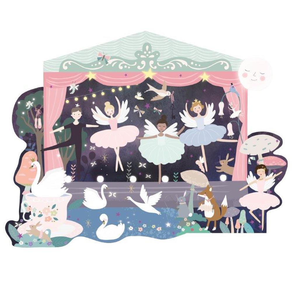 Floss & Rock 80 Pc Shaped Jigsaw Puzzle Enchanted Theatre