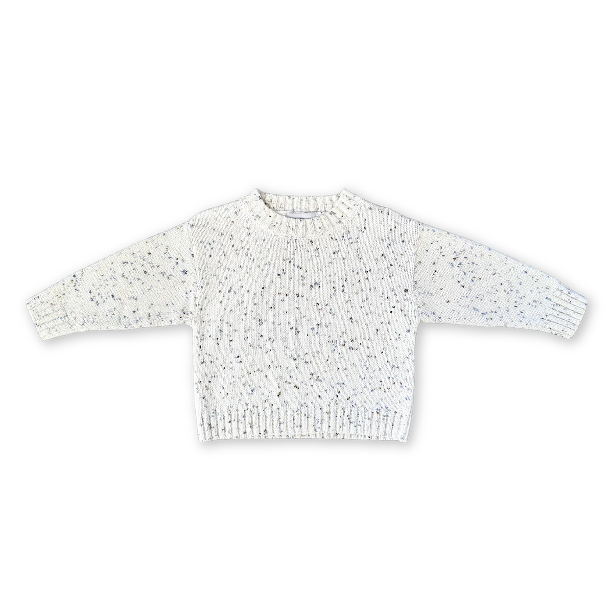 Grown Clothing - Organic Funfetti Knit Pull Over - Surf