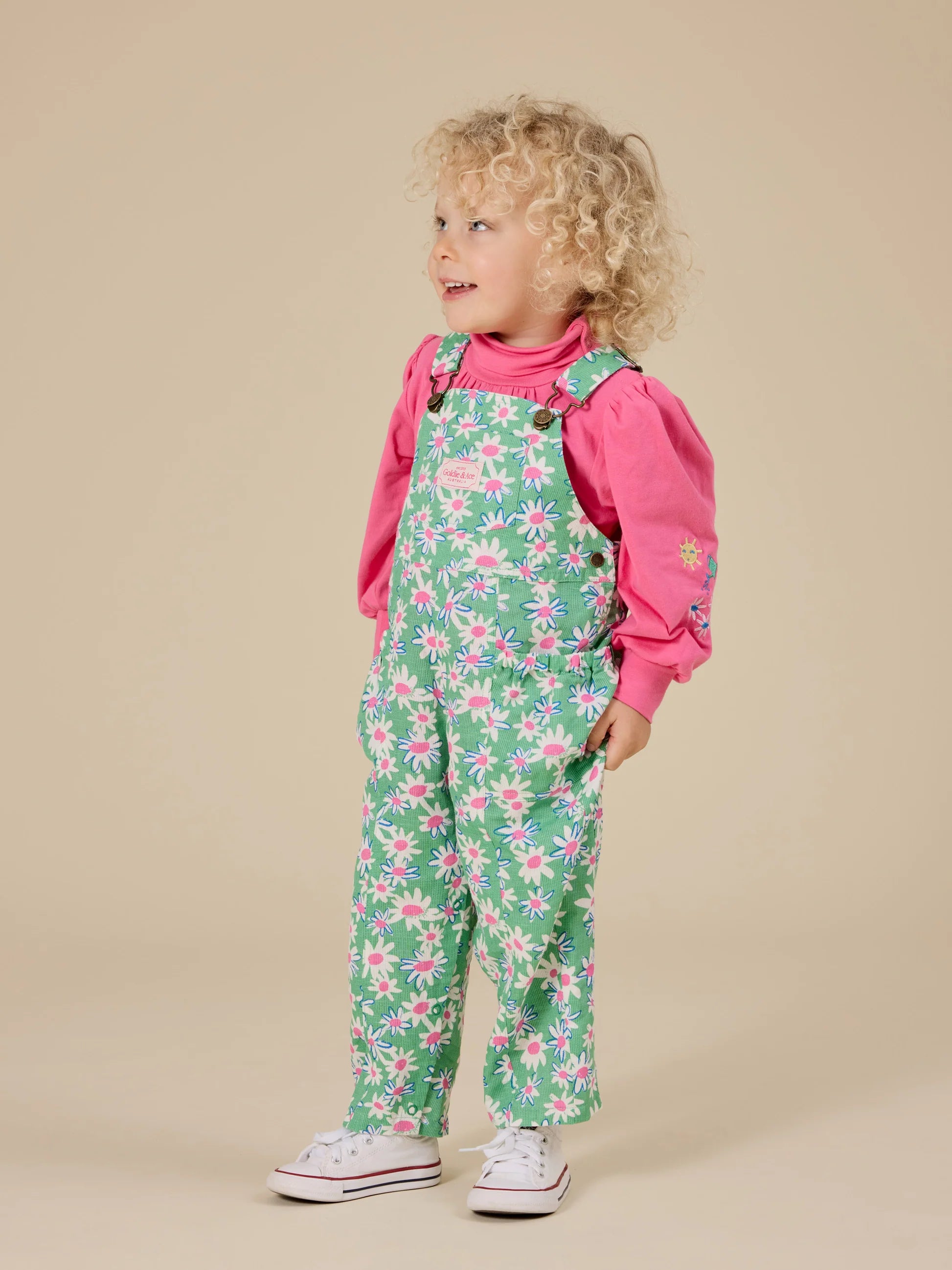 Goldie & Ace - Daisy Patch Austin Pocket Overalls