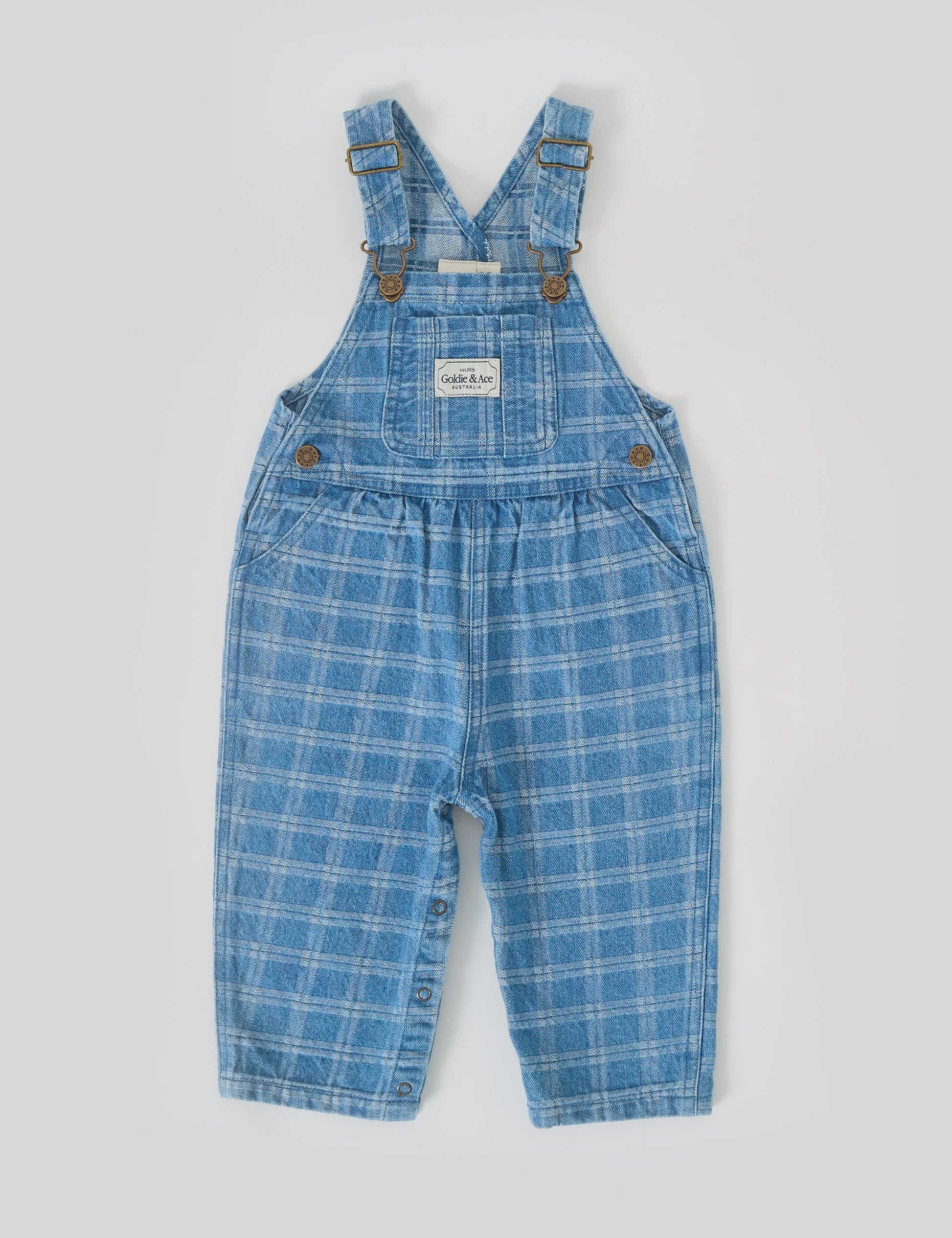 Goldie & Ace - Austin Denim Overalls Blue Check