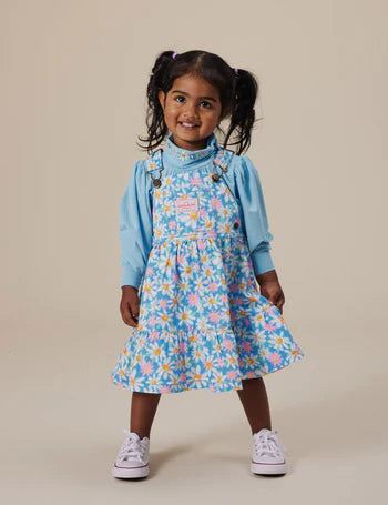 Goldie & Ace - Seaside Daisy Tully Tiered Pinafore Dress