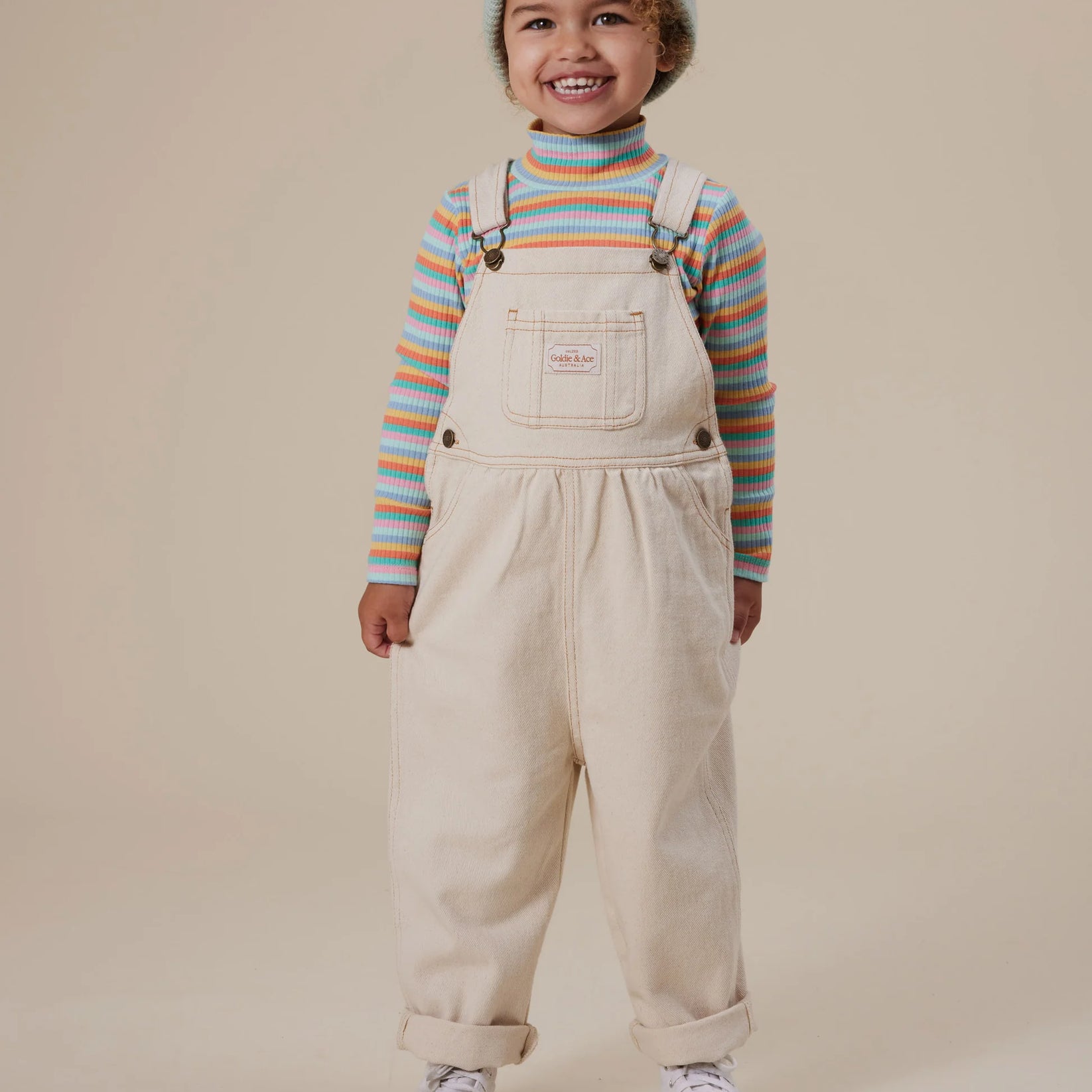 Goldie + Ace - Candy Stripe Embroidered Rib Skivvy