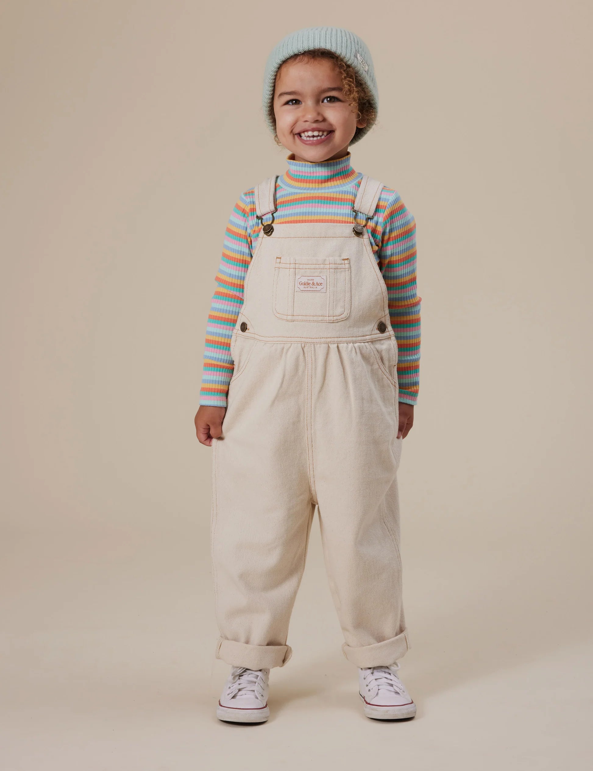 Goldie + Ace - Candy Stripe Embroidered Rib Skivvy