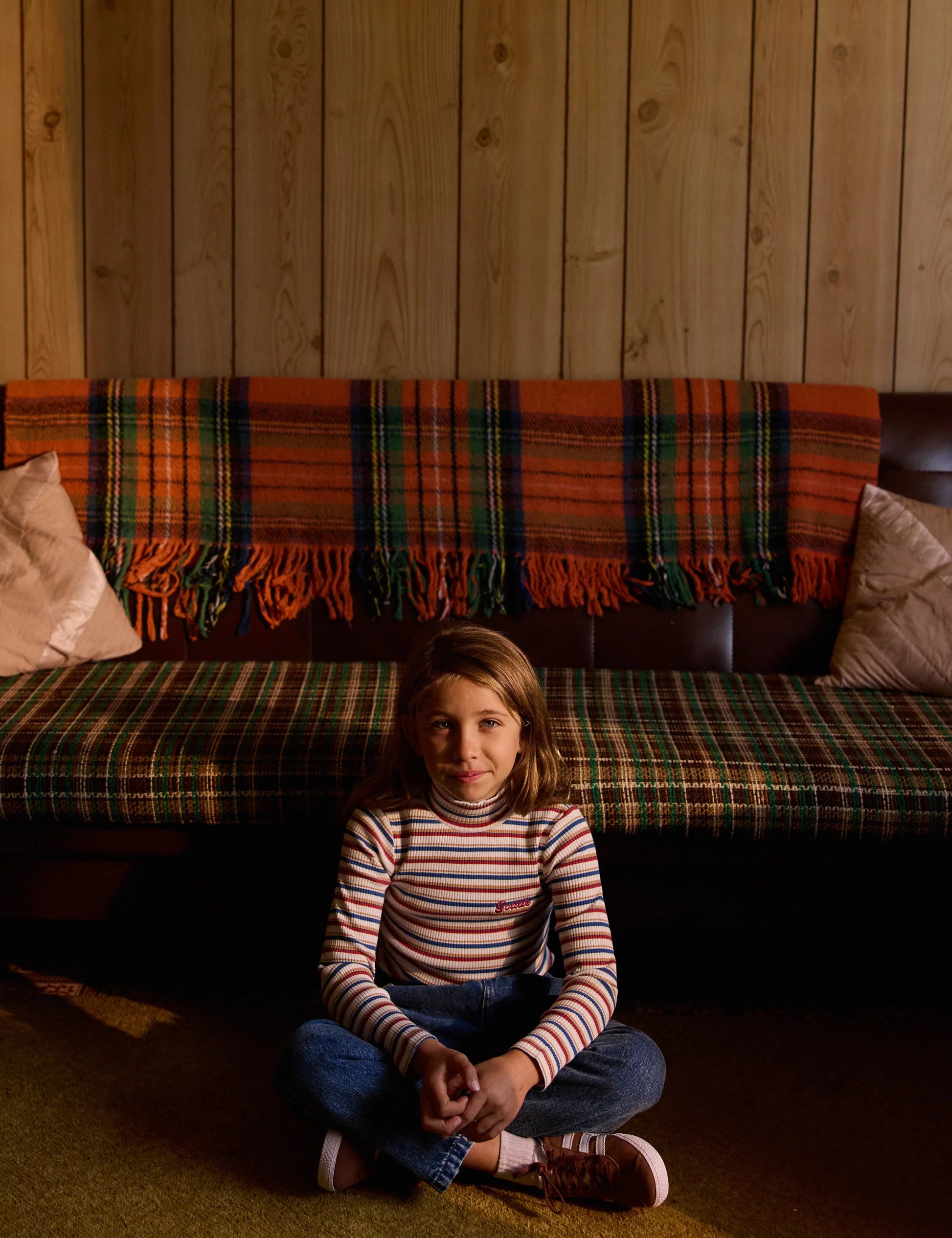 Goldie + Ace - Outback Stripe Embroidered Rib Skivvy