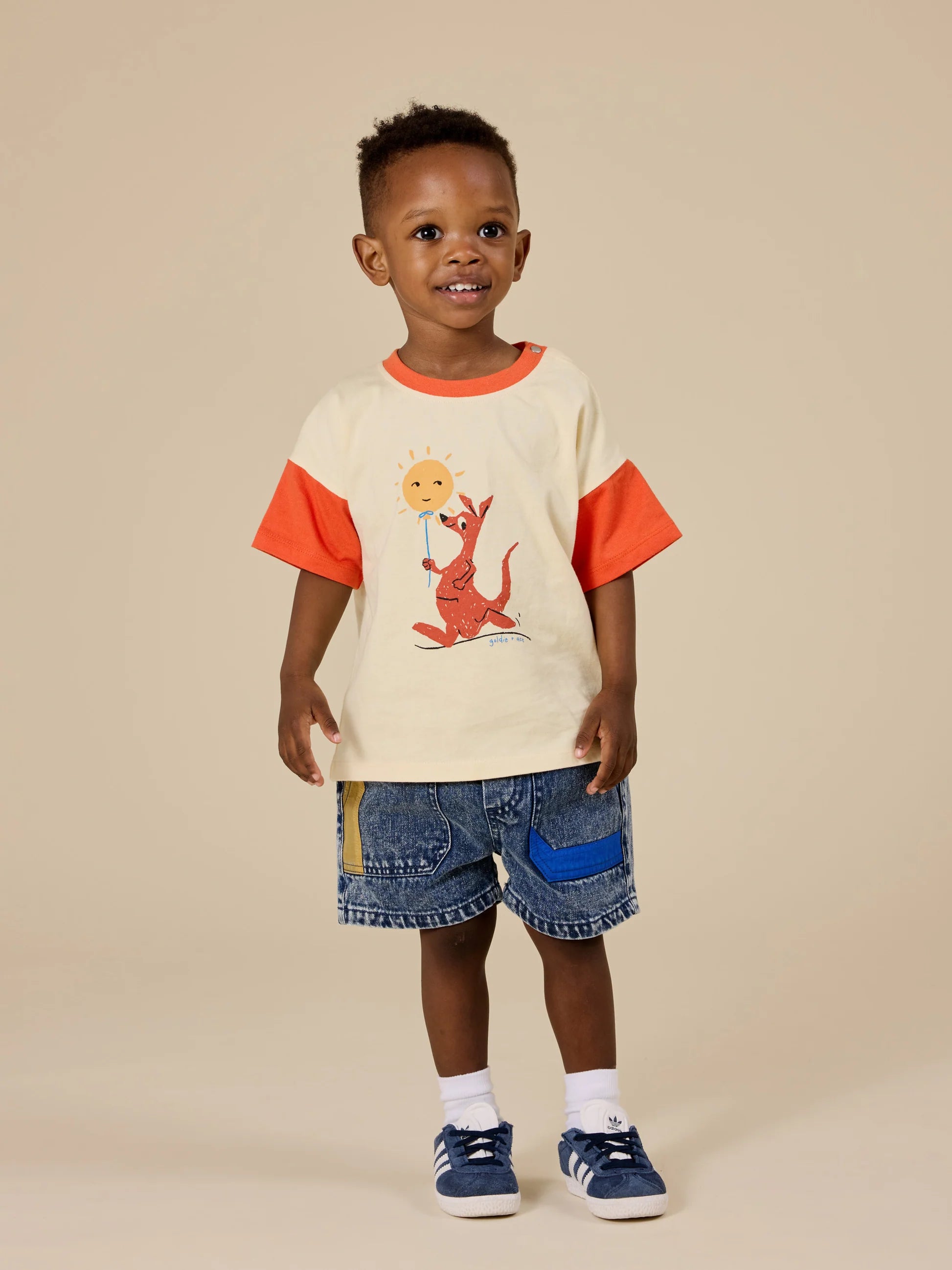 Goldie & Ace - Primary Pop Noah Dark Denim Shorts