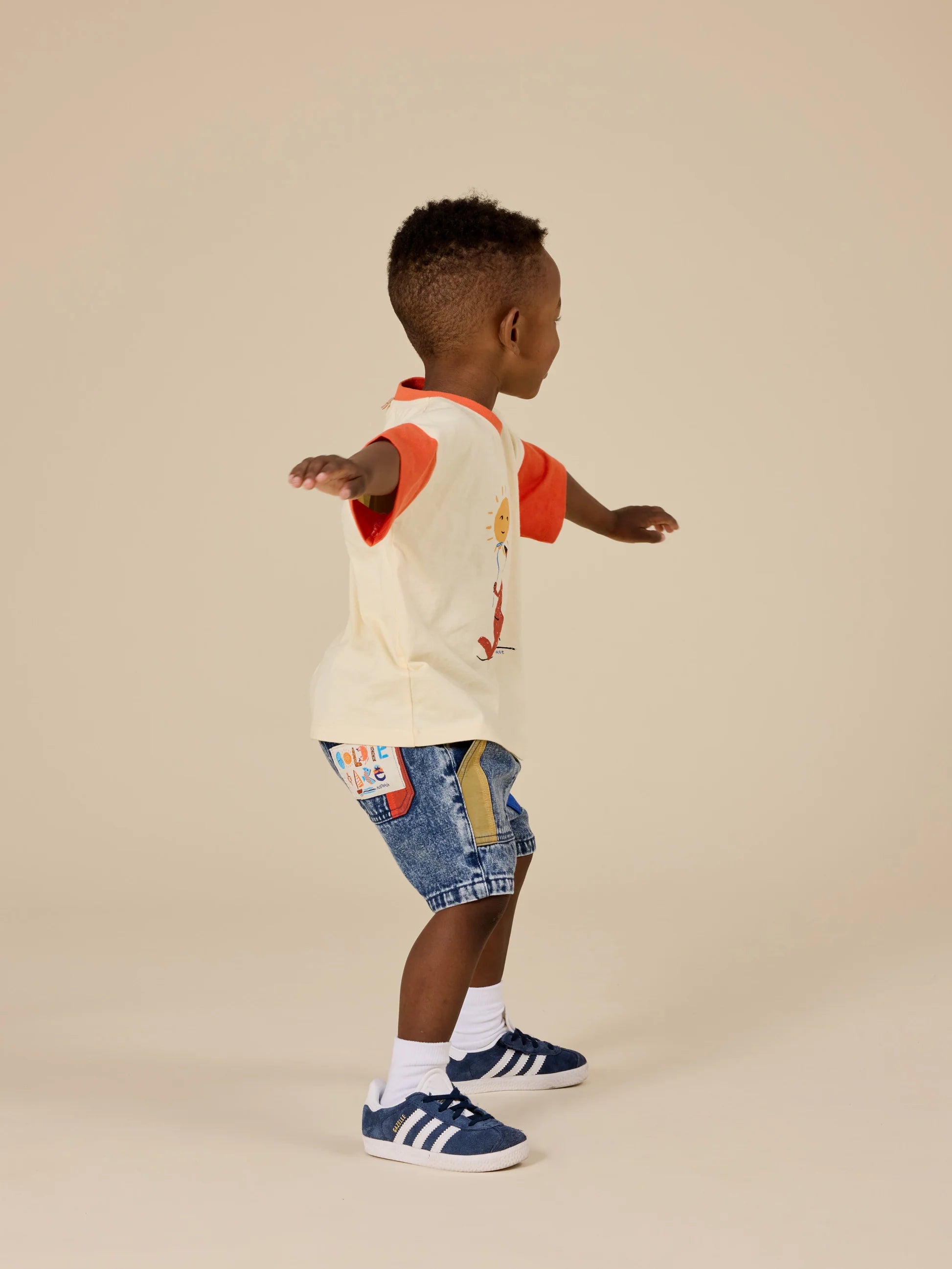 Goldie & Ace - Primary Pop Noah Dark Denim Shorts