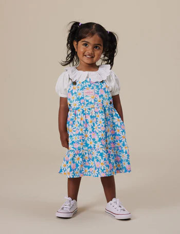 Goldie & Ace - Seaside Daisy Tully Tiered Pinafore Dress