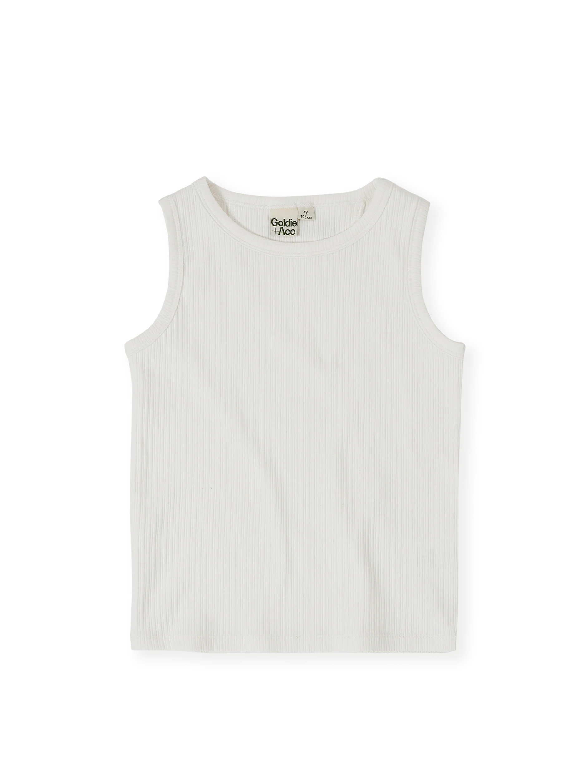 Goldie & Ace - White Rib Tank