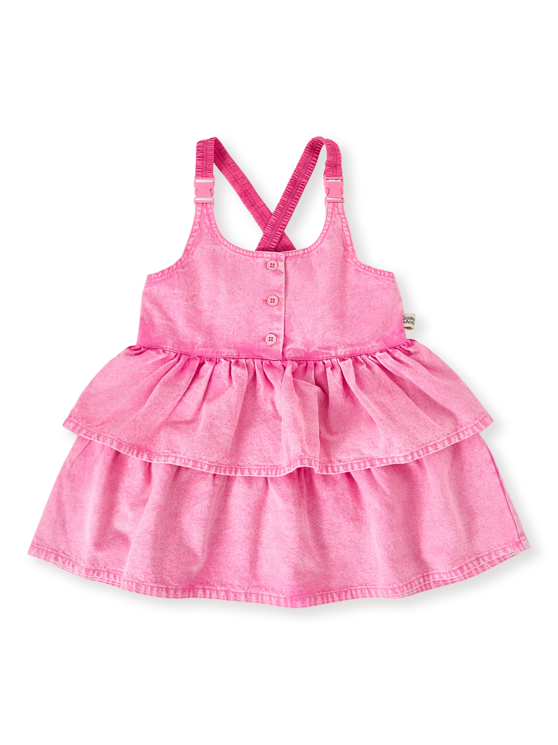 Goldie & Ace - Saskia Denim Frill Pinafore Dress