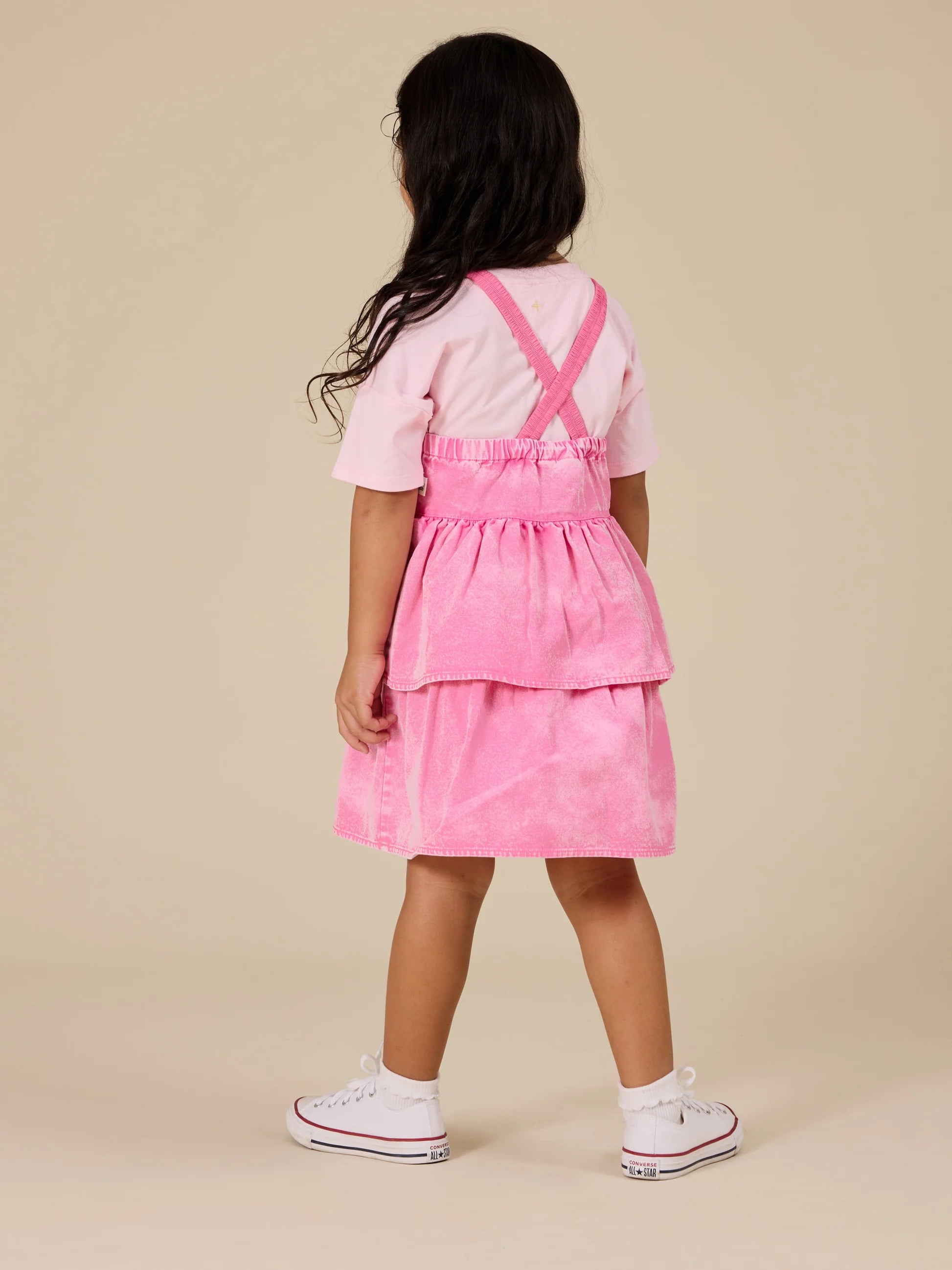 Goldie & Ace - Saskia Denim Frill Pinafore Dress